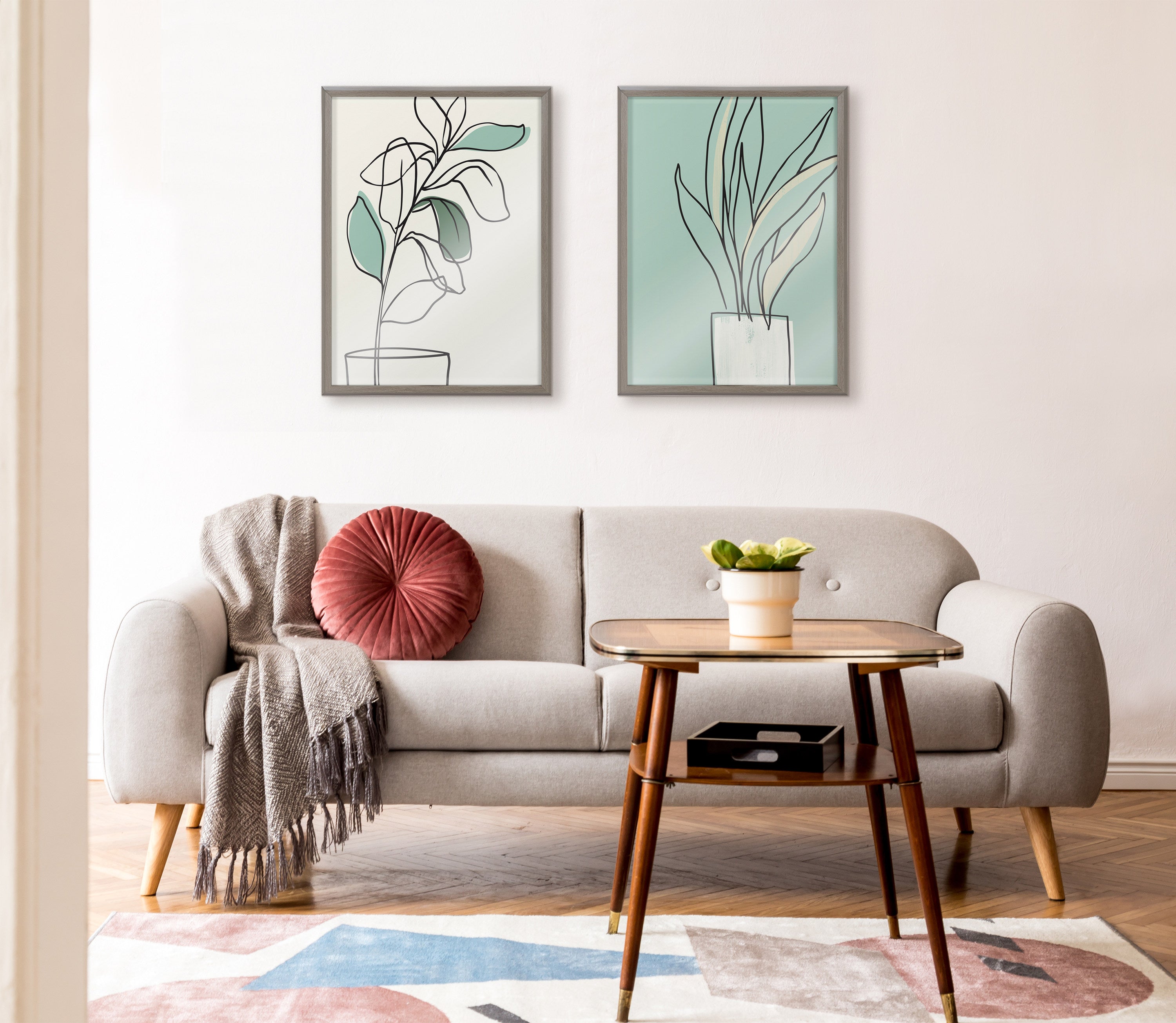 Blake Serene Growth Framed Printed Glass by Elizabeth Silver
