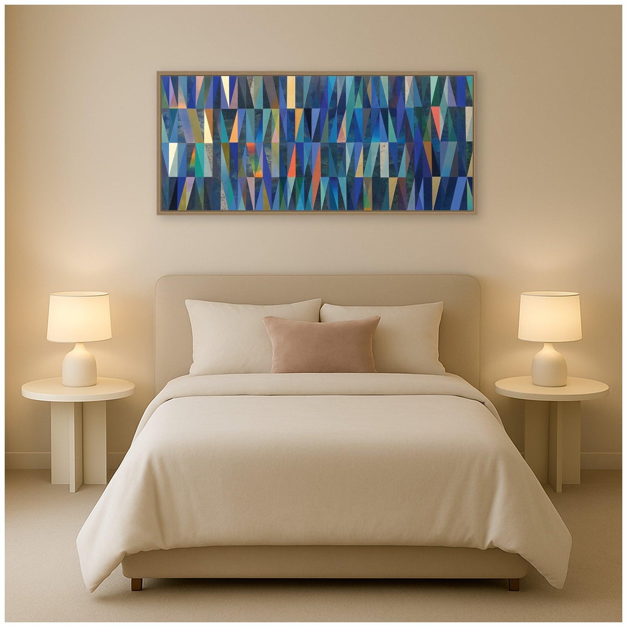 Framed Canvas 40x18 Sylvie Dark Gold 6