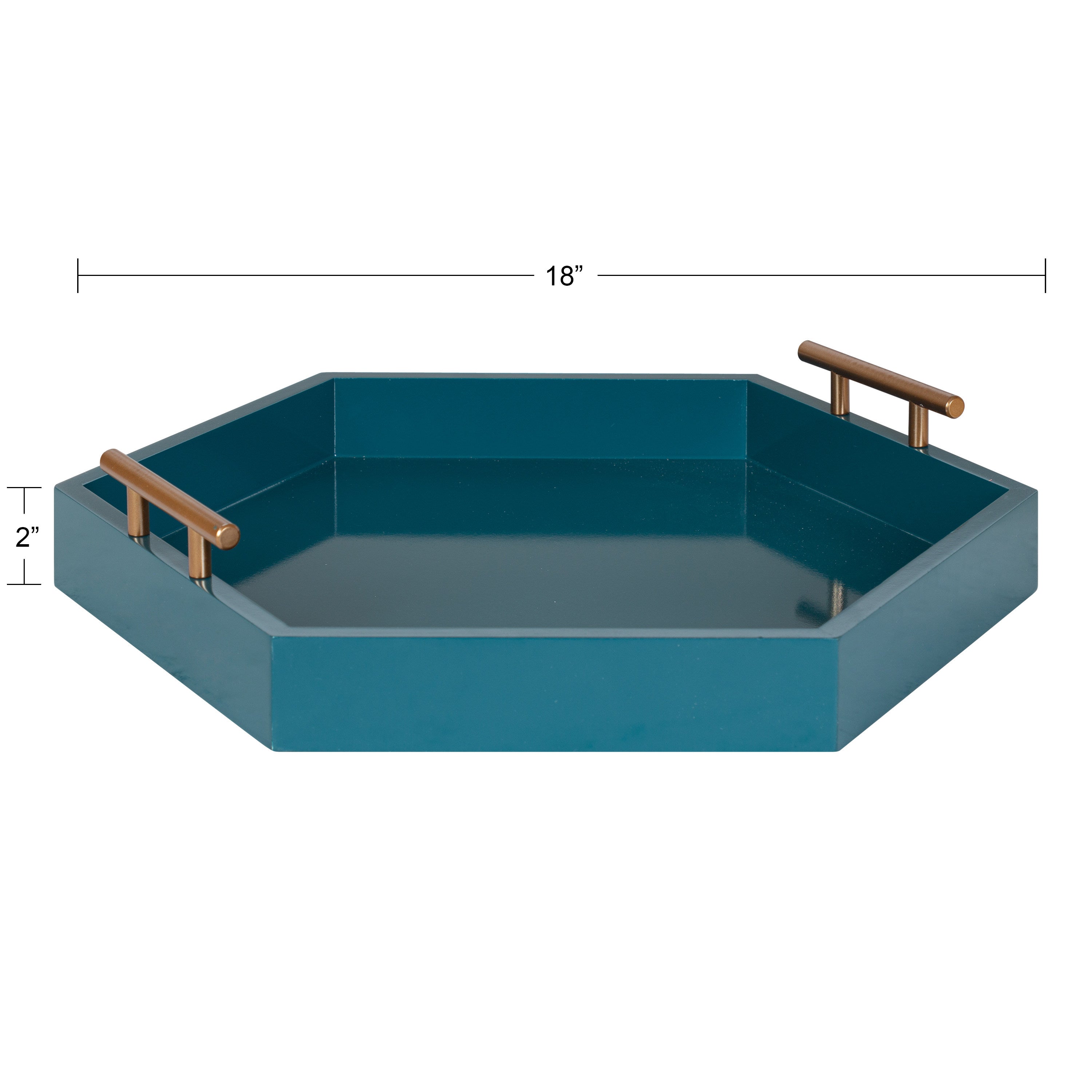 Single Tray Teal Gold 18x18 2
