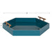 Single Tray Teal Gold 18x18 2