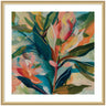 Framed Art Colorful Tropic Botanical Abstract Neutral Linen by The Creative Bunch Studio