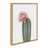 Sylvie Pink Cactus Flower Framed Canvas by Amy Peterson Art Studio