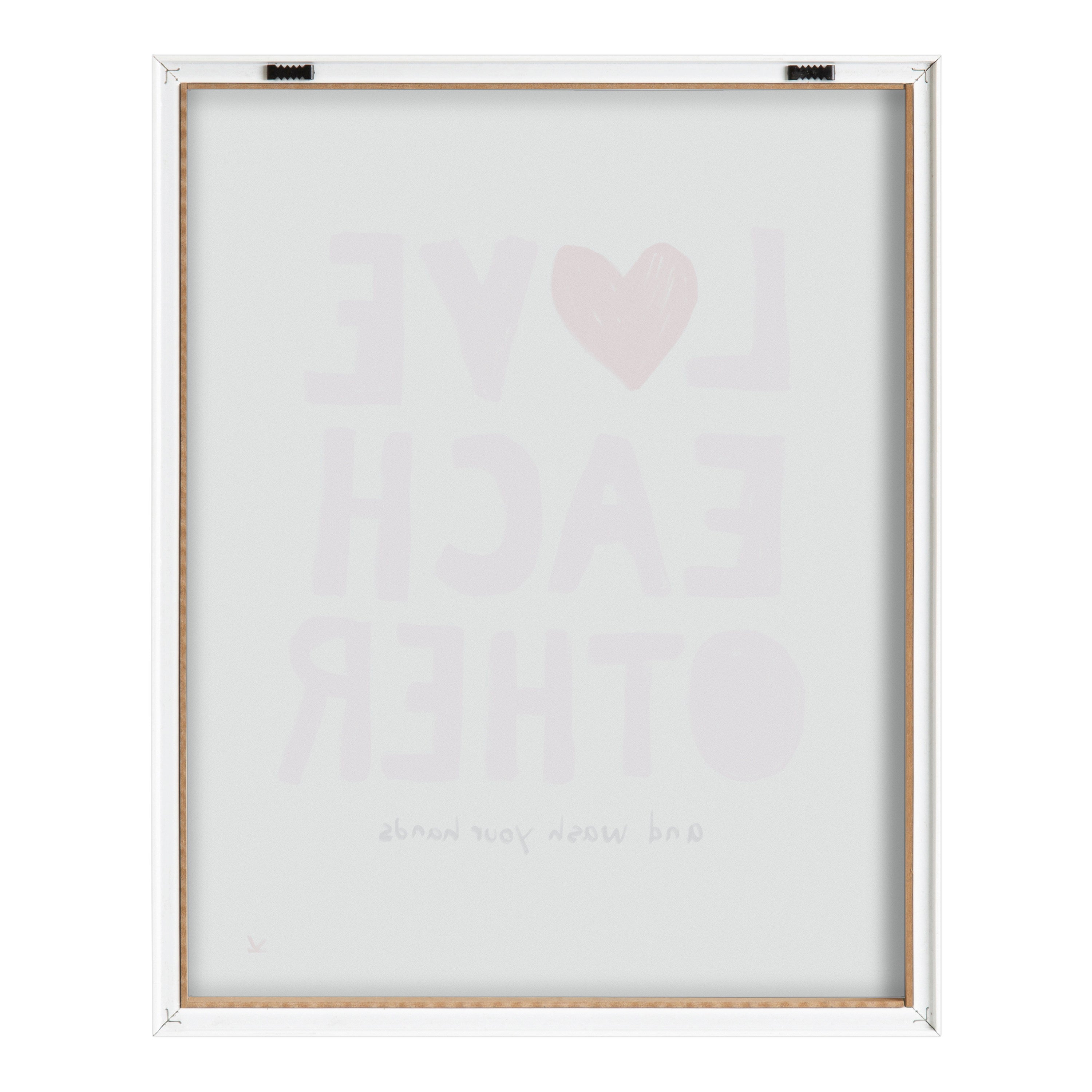 Blake Love Each Other Framed Printed Glass by Kelly Knaga