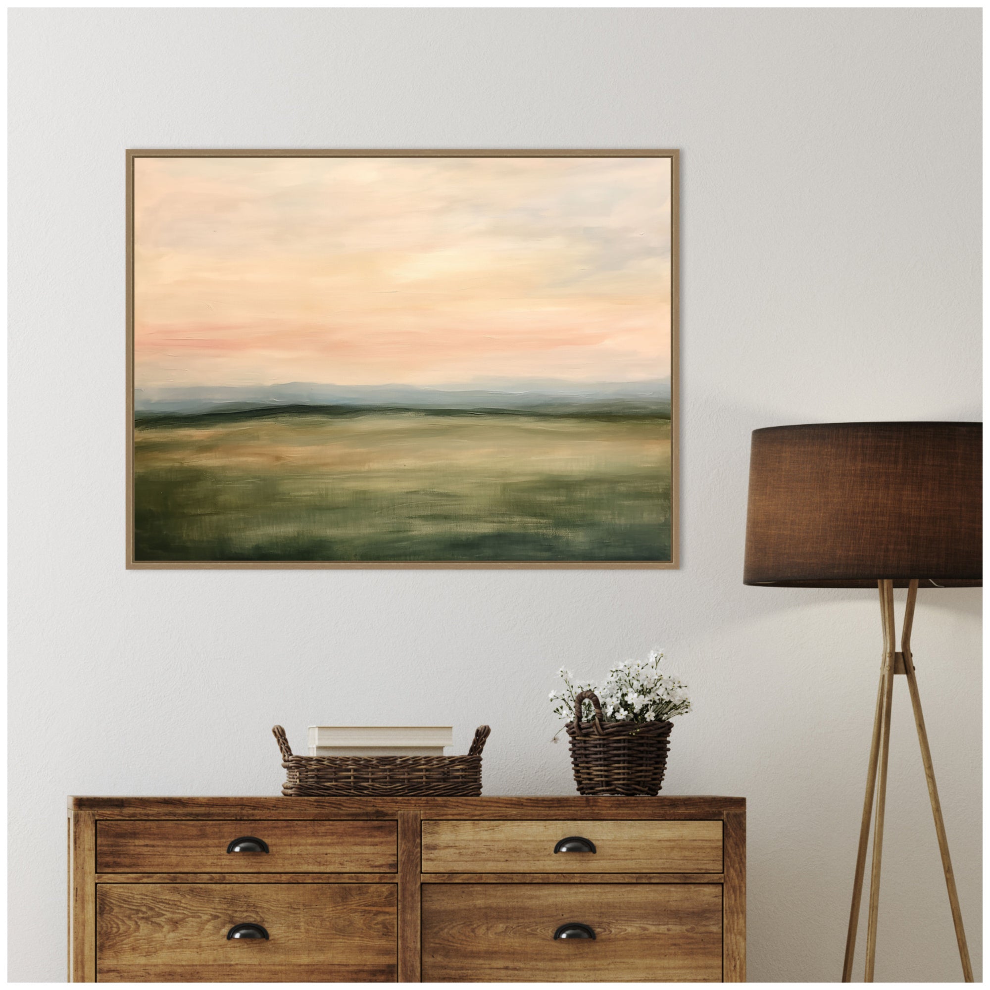 Framed Canvas 42x32 Sylvie Dark Gold 7