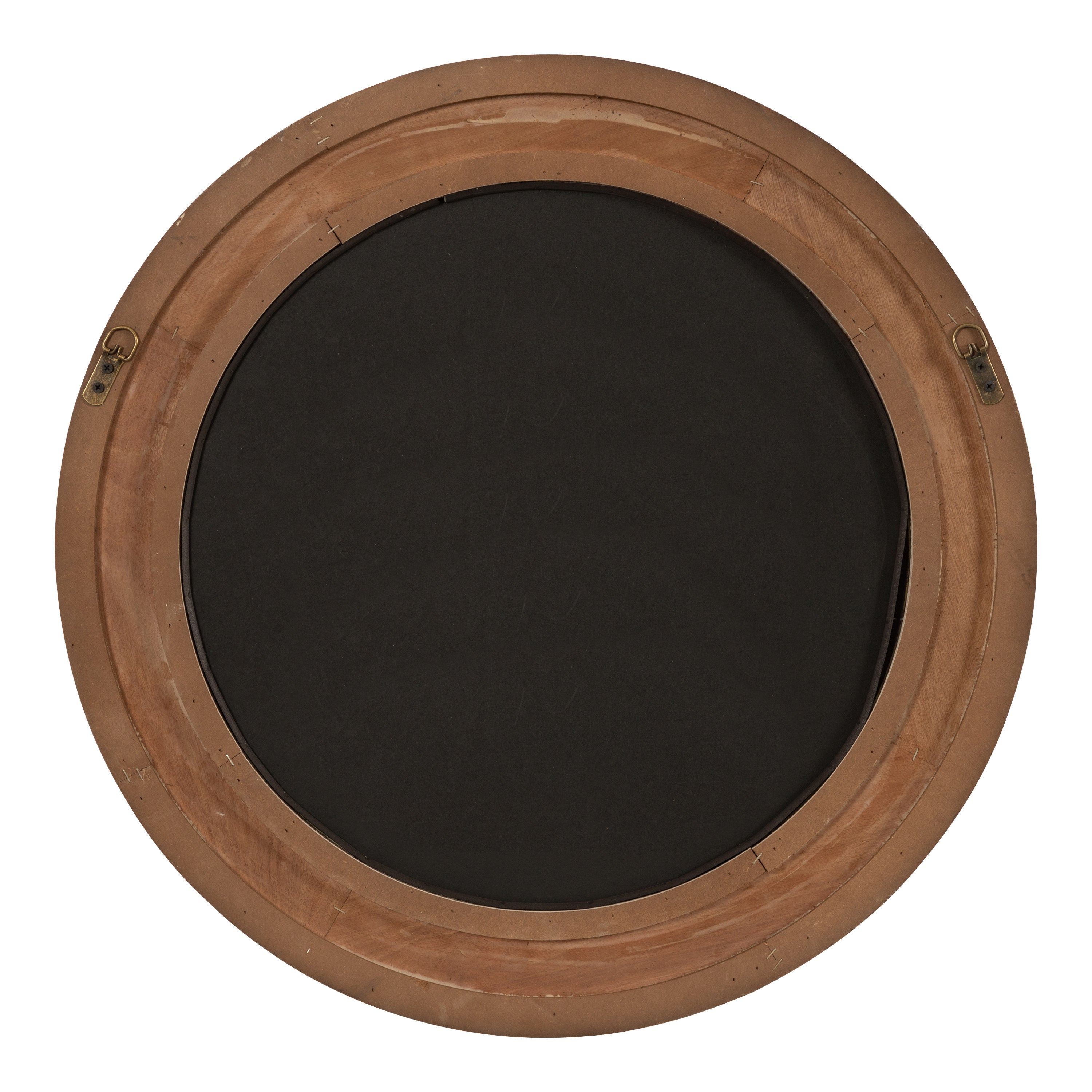 Round Mirror Rustic Brown White 28" Diameter 4