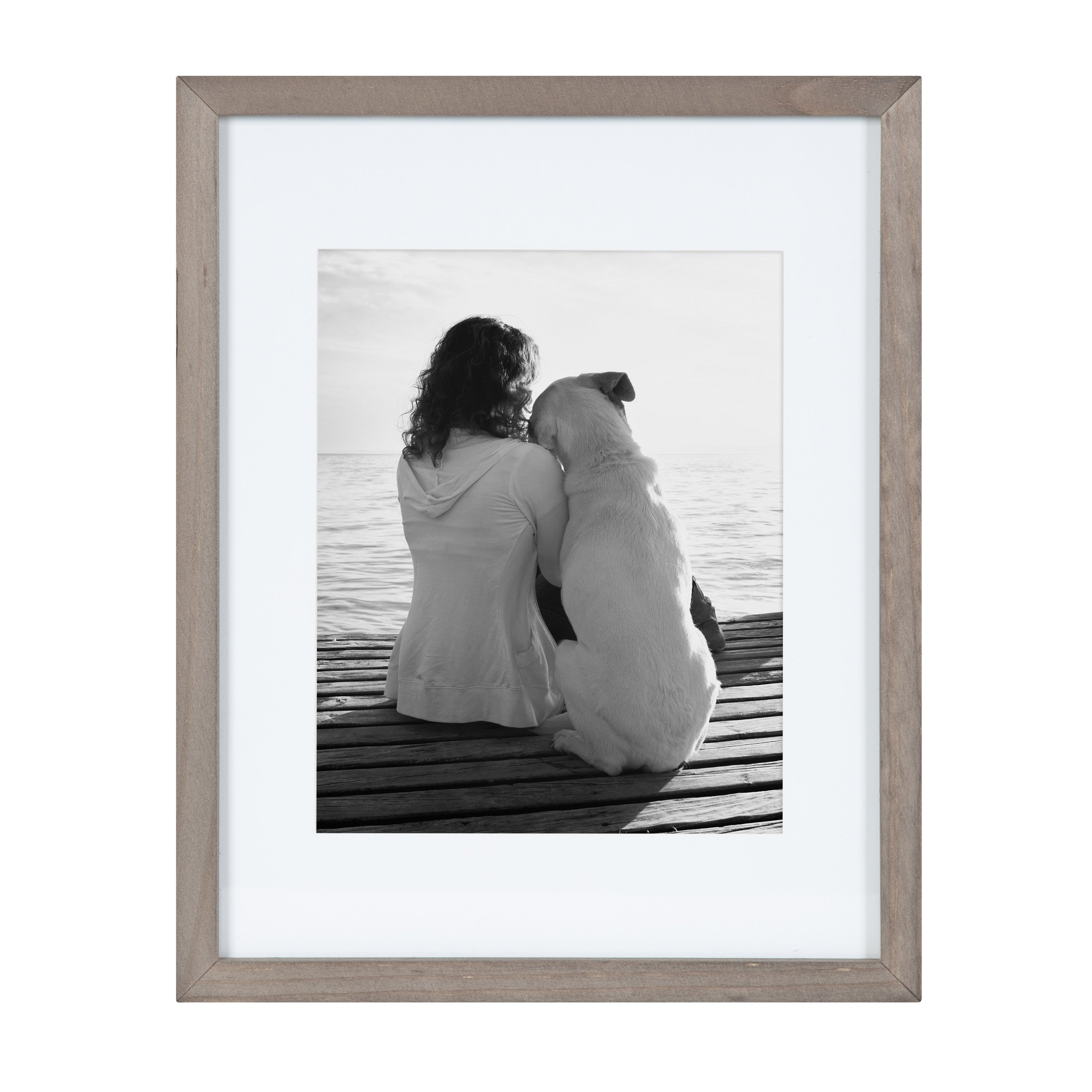 Wall Frame Distressed Gray 11x14 matted to 8x10 2