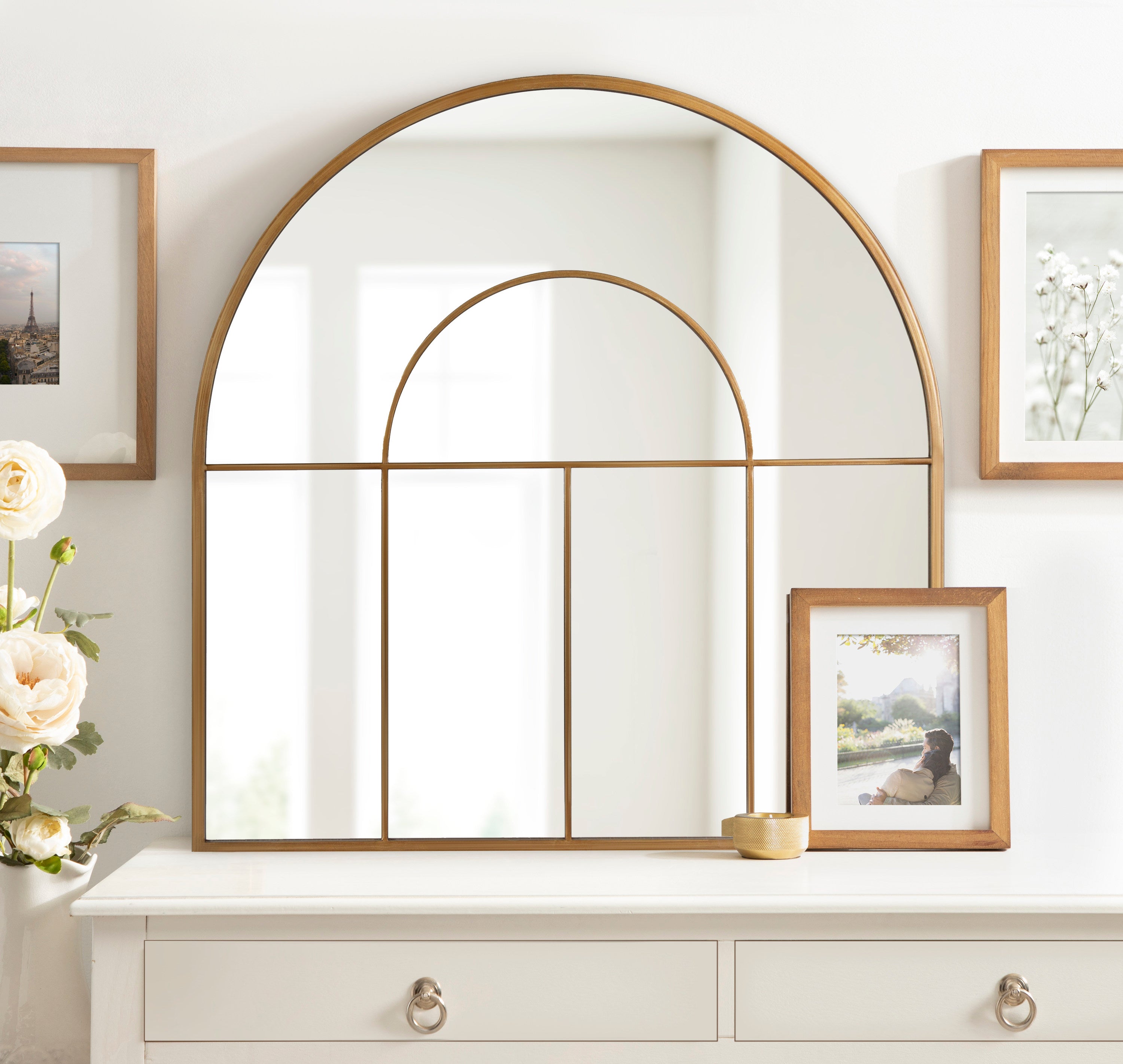 Windowpane Mirror Gold 30x30 6