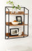 Accent Shelf Rustic Brown Black 18x28x7 6