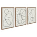 Art Set Sylvie Dark Gold 3 Piece Set 18x24 1