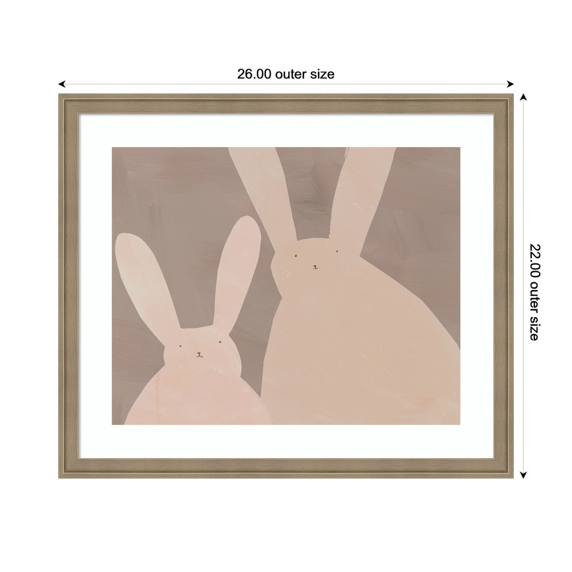 Bunny Mama and Baby II by Alicia Abla Framed Wall Art Print