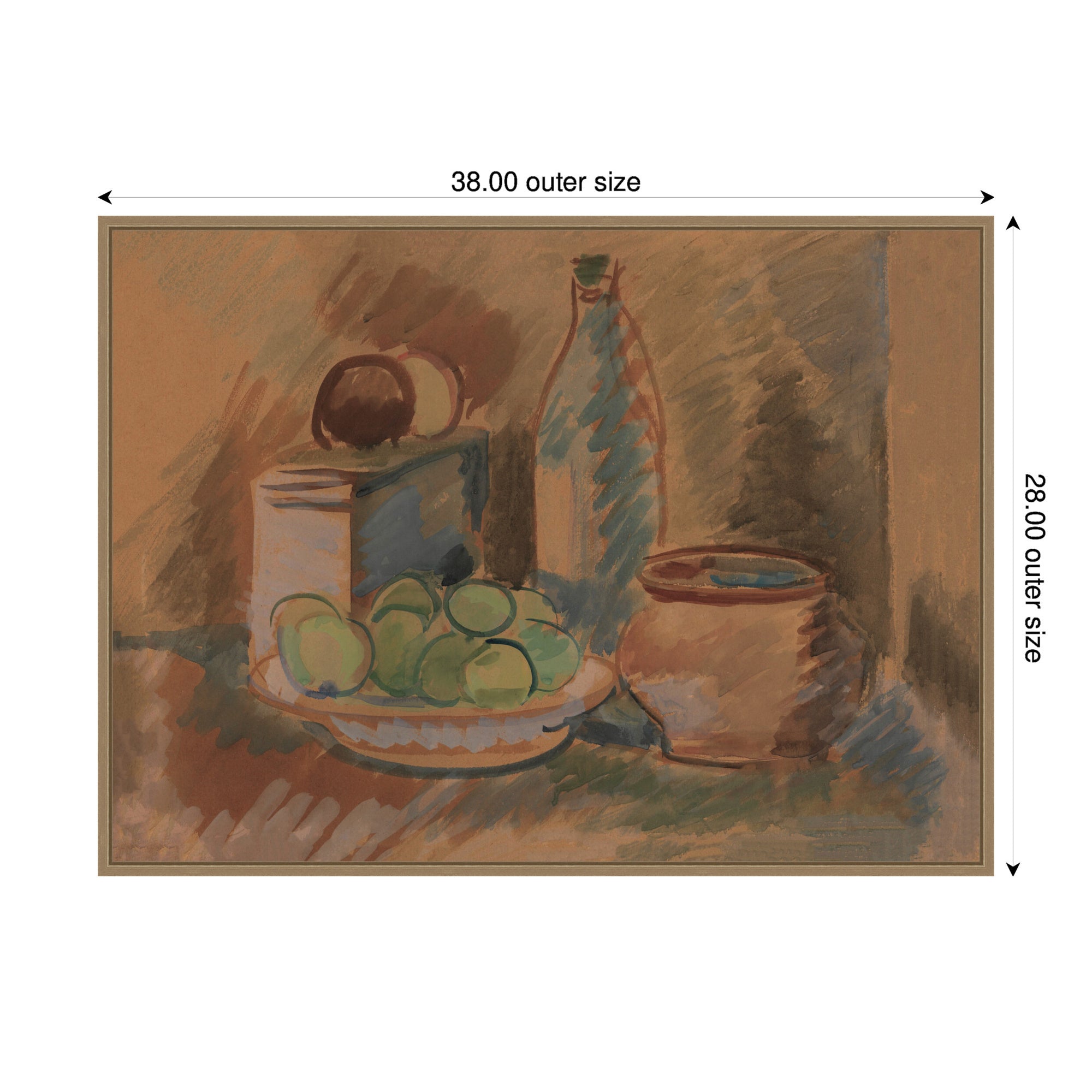 Framed Canvas 38x28 Sylvie Dark Gold 2