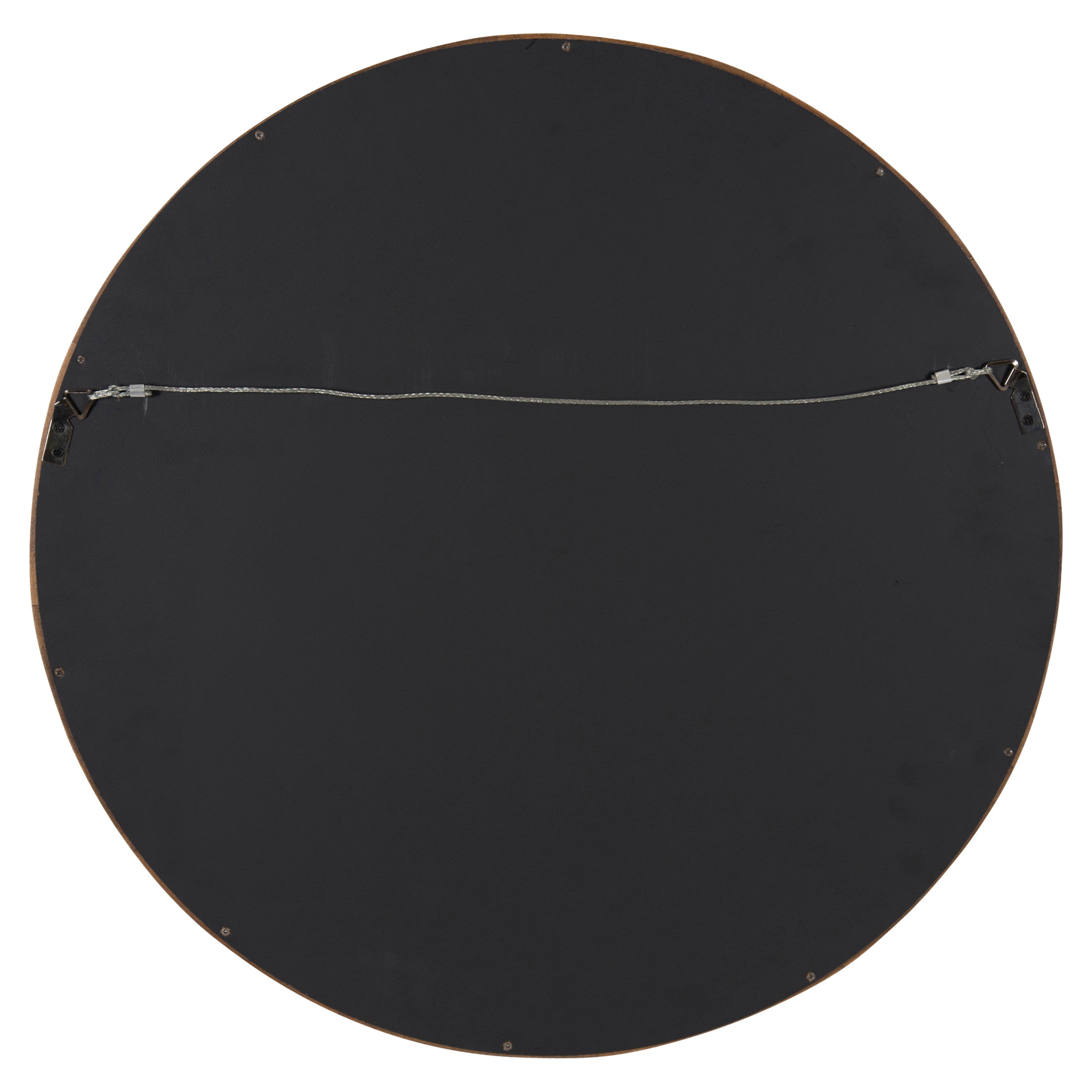 Round Mirror Dark Brown 22" Diameter 4
