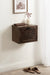 Floating Side Table Brown 16x10x12 8