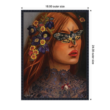 Framed Canvas Sylvie Beaded Black 18x24 2