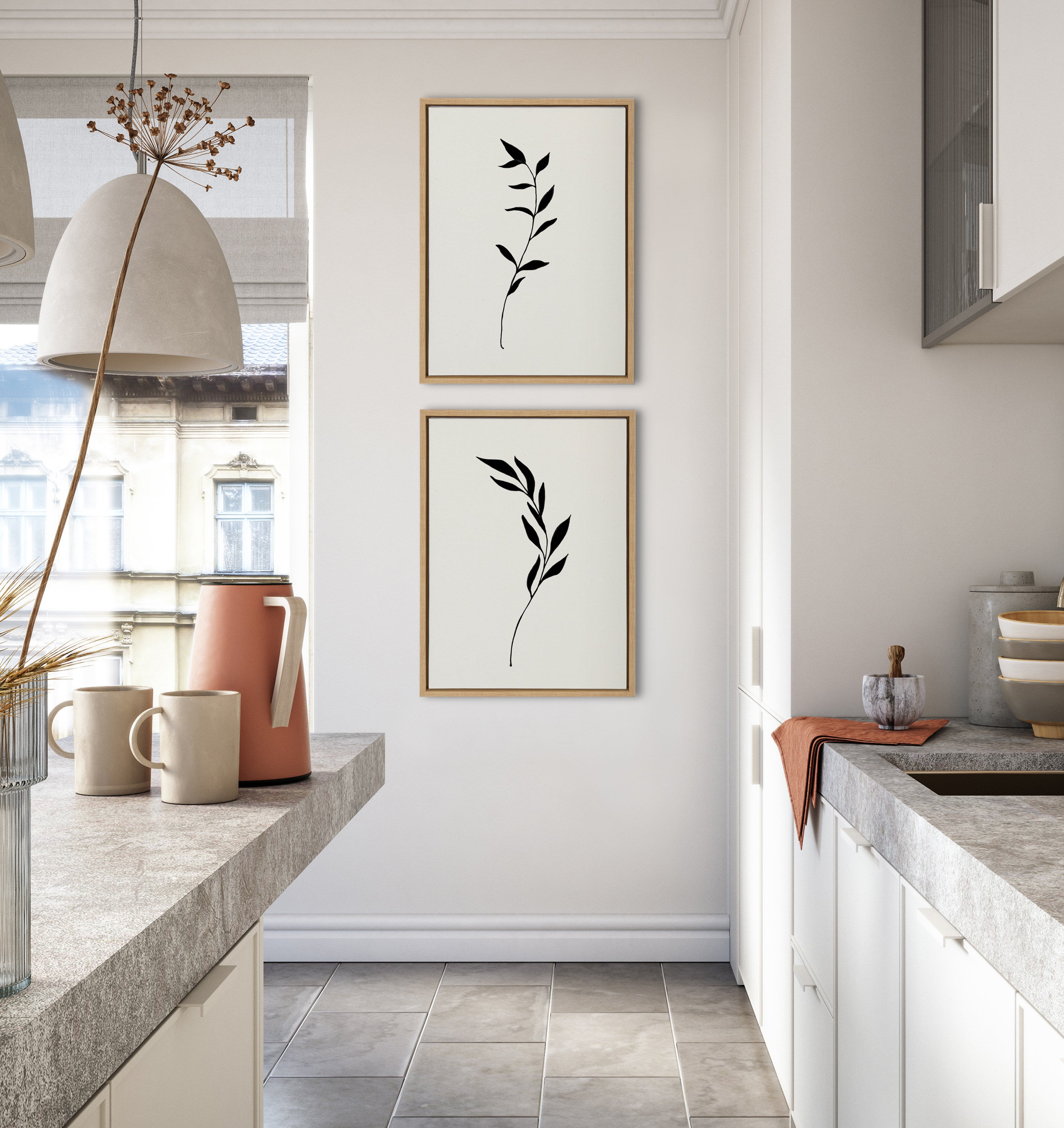 Art Set Sylvie Natural 2 Piece Set 18x24 6