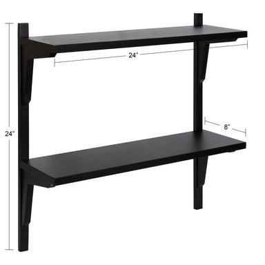 Accent Shelf Black 24x8x24 2