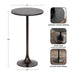 Drink Table Pewter Black 14x14x24 2