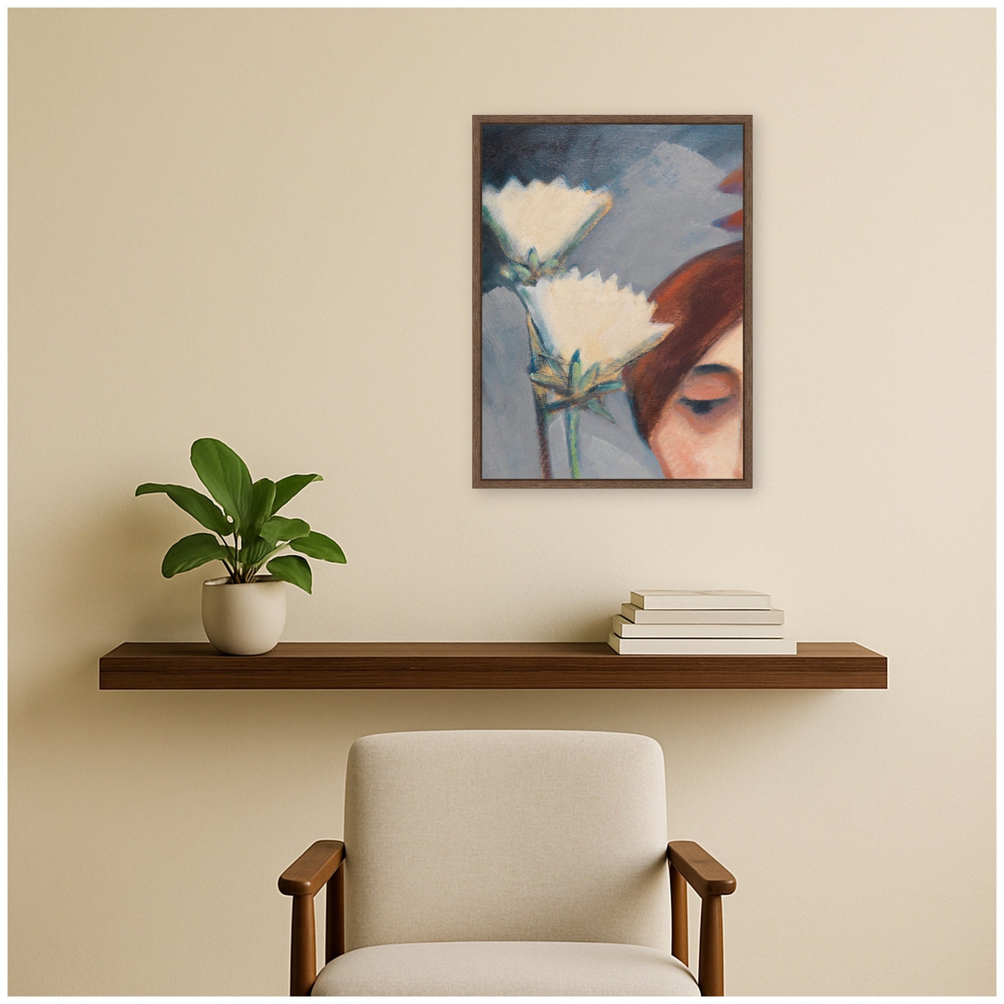 Framed Canvas 18x24 Sylvie Walnut 6