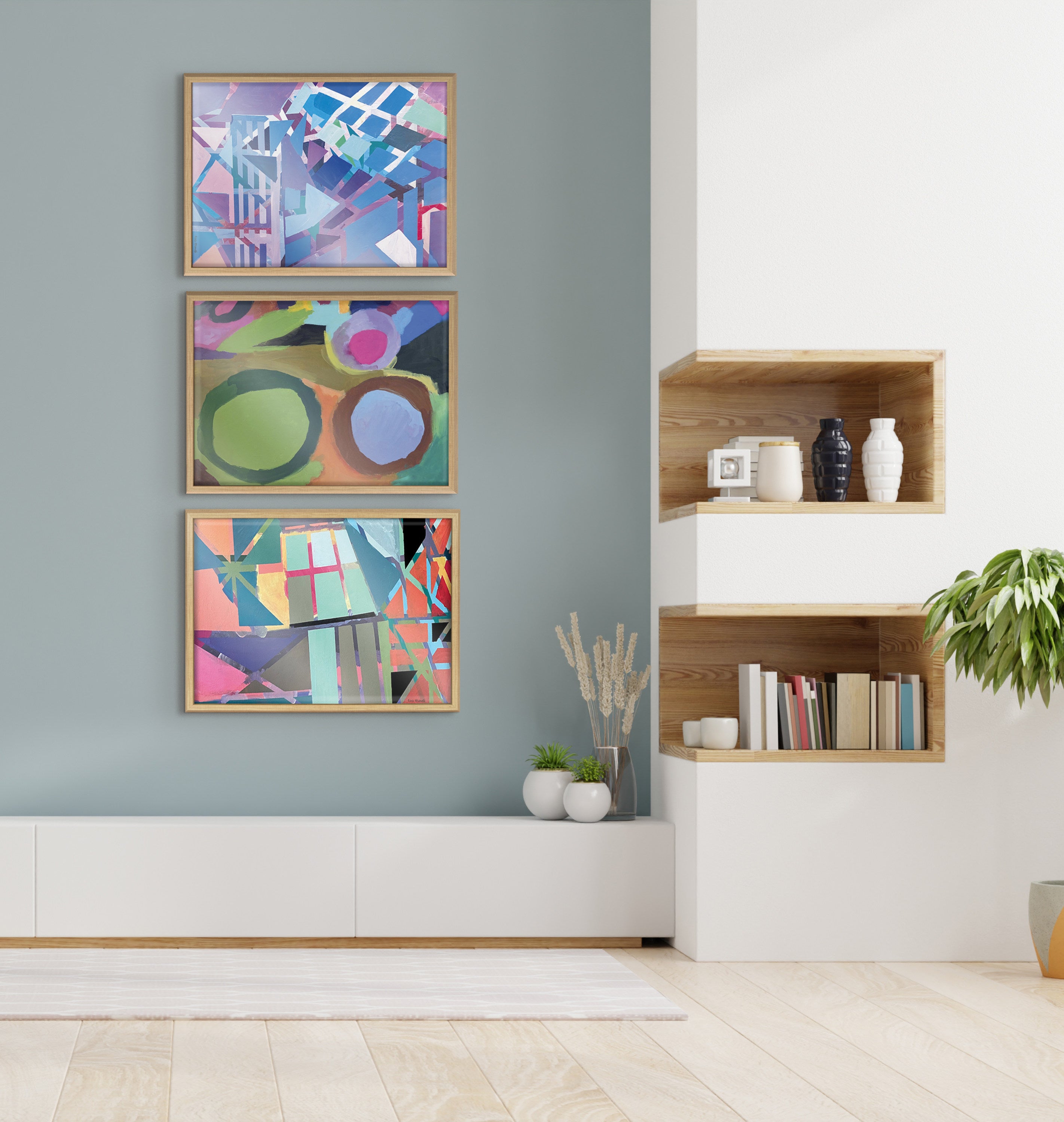 Blake Scaffolding Framed Printed Glass by Caleb Griswold