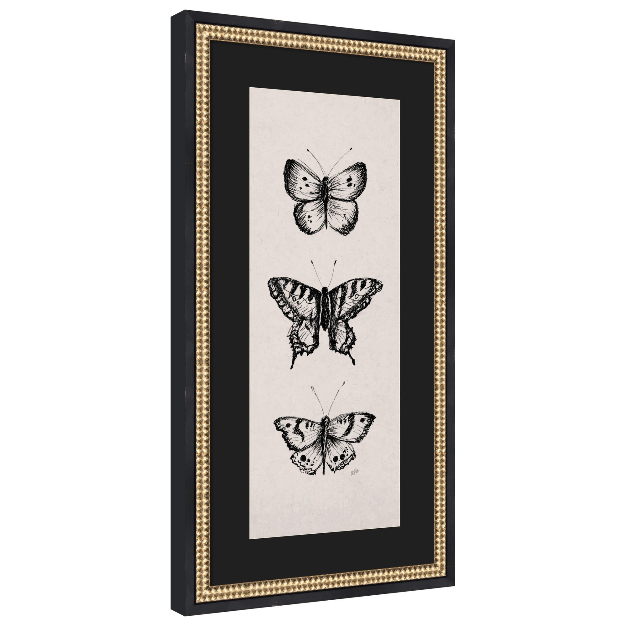 Framed Art 14x26 Green Matted to 8x20 Castellan Black 7