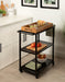 Bar Cart Rustic Brown Black 28x13x30 7