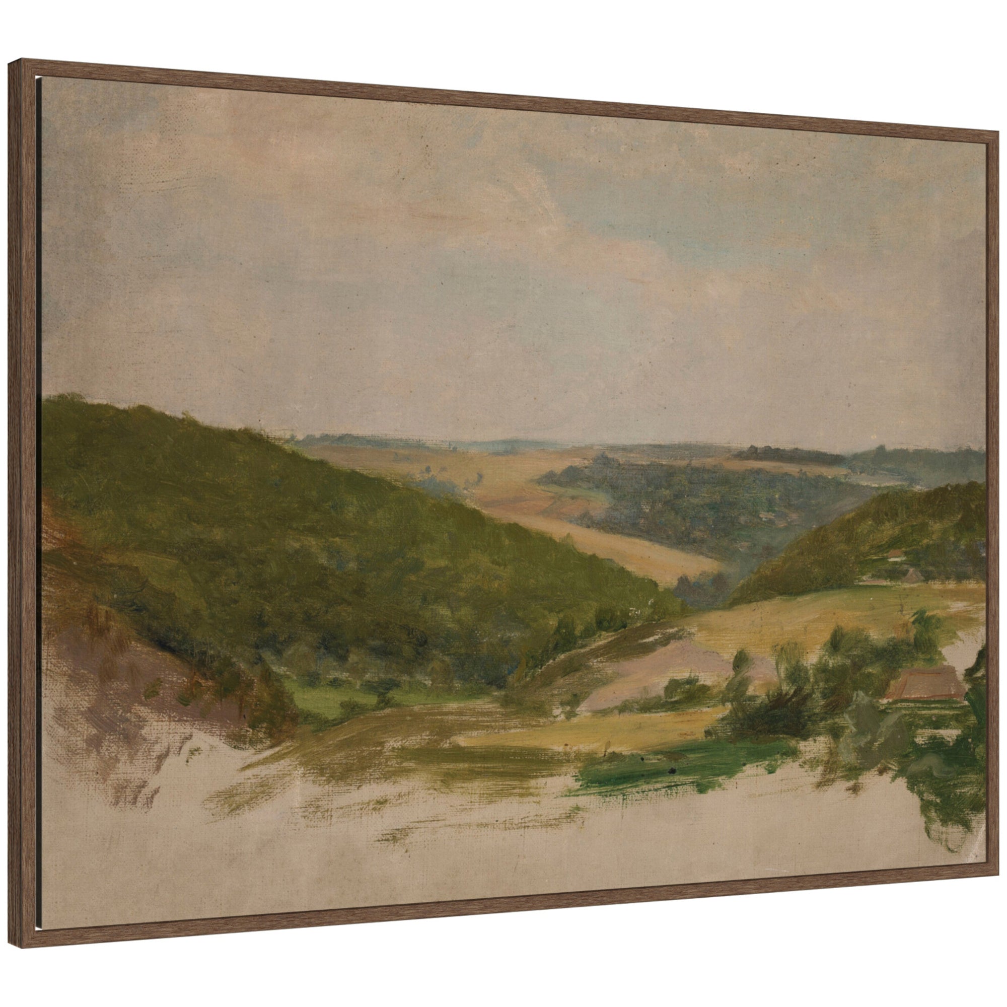 Framed Canvas 38x28 Sylvie Walnut 1