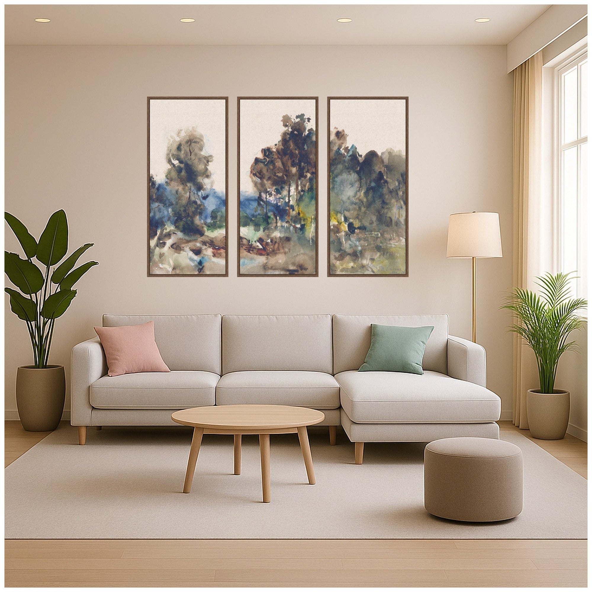 Art Set 3 Piece Set 18x40 Sylvie Walnut 5