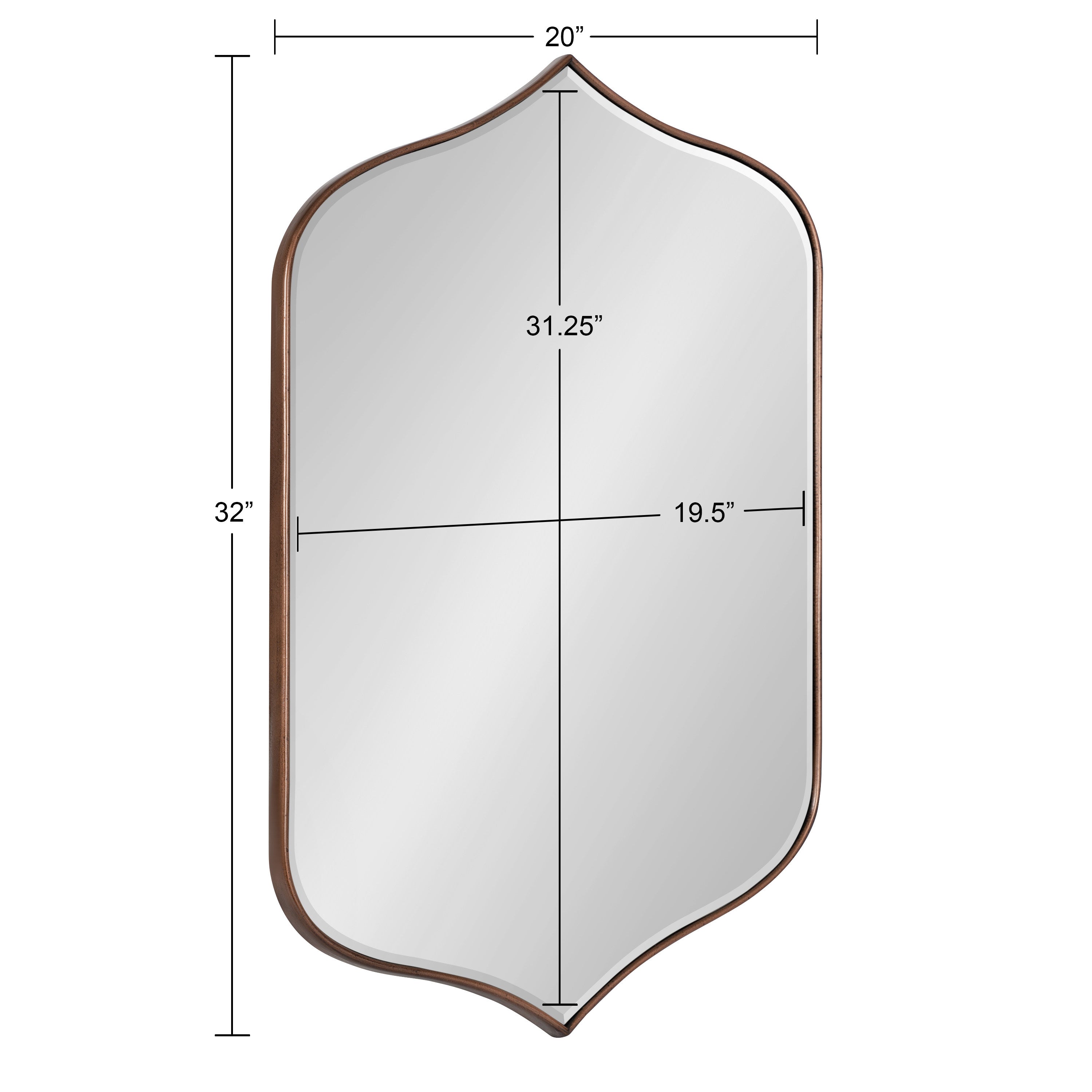Irregular Mirror Bronze 20x32 5