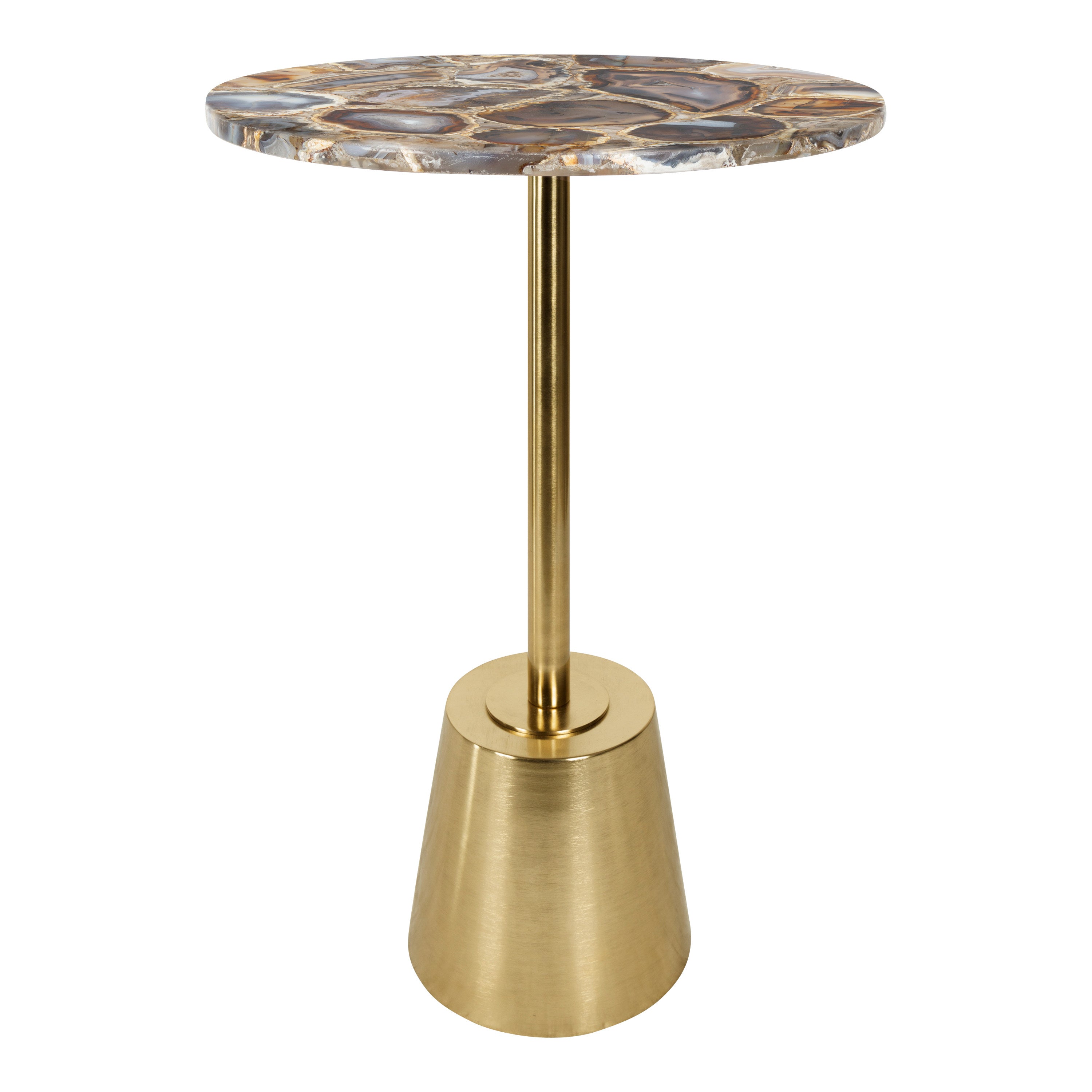 Side Table Black Gold 14x14x24 1