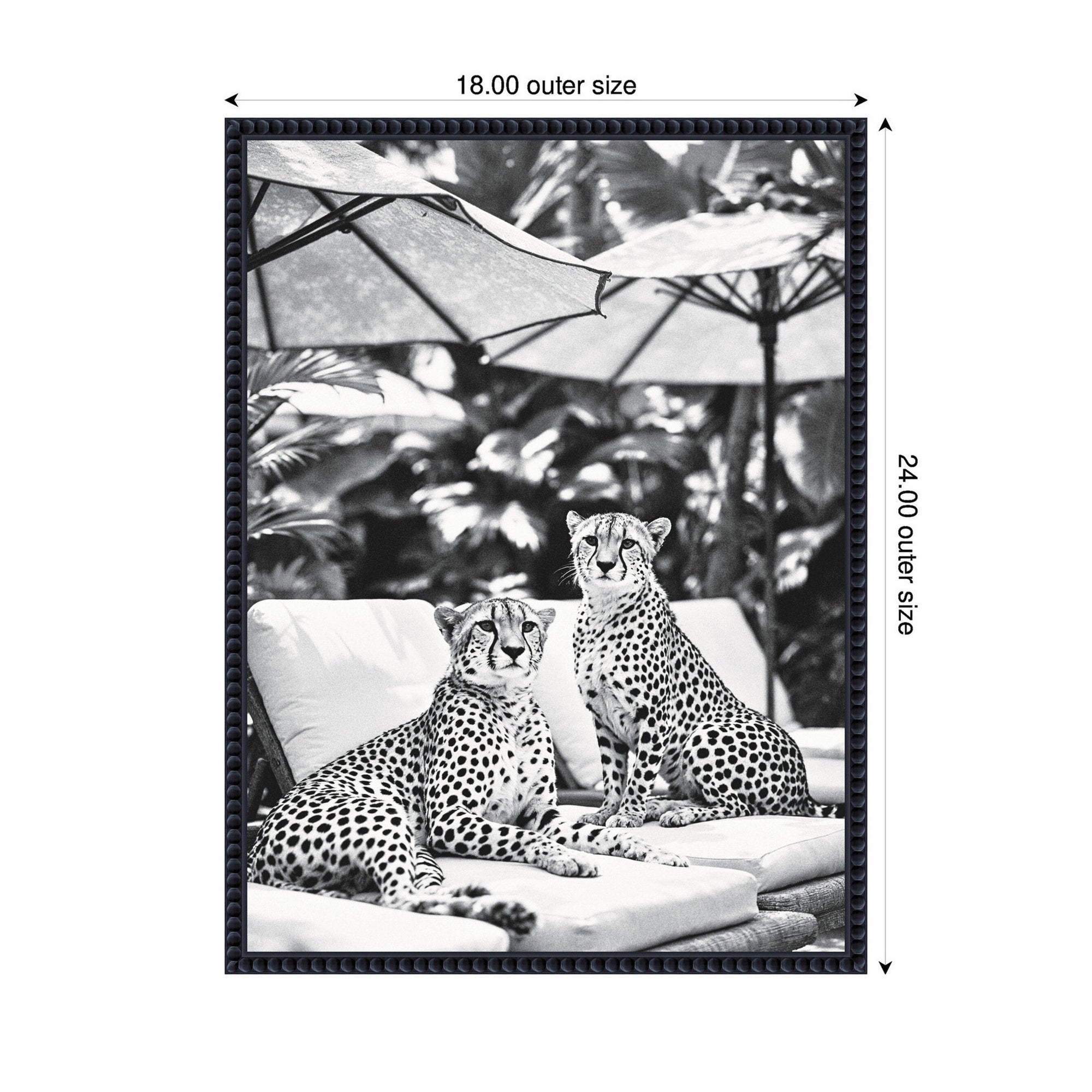 Framed Canvas Sylvie Beaded Black 18x24 2