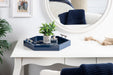Single Tray Navy Blue Silver 18x18 7