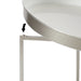 Side Table Silver White 18.25x18.25x22 5