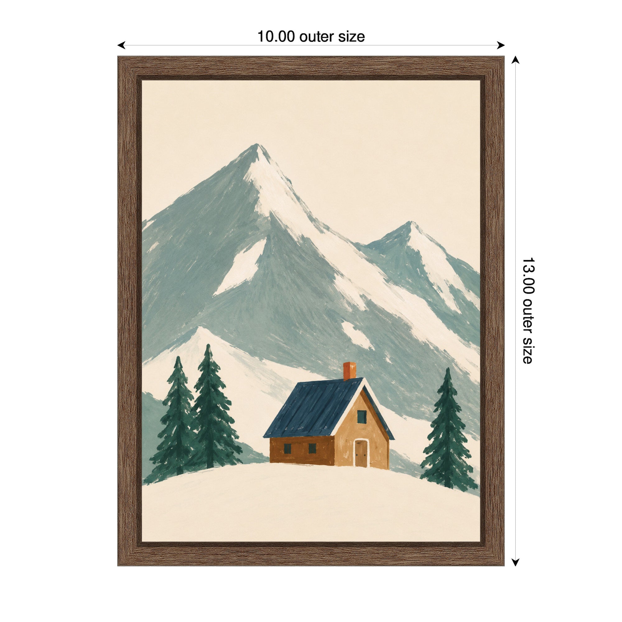 Framed Canvas Sylvie Walnut 10x13 2