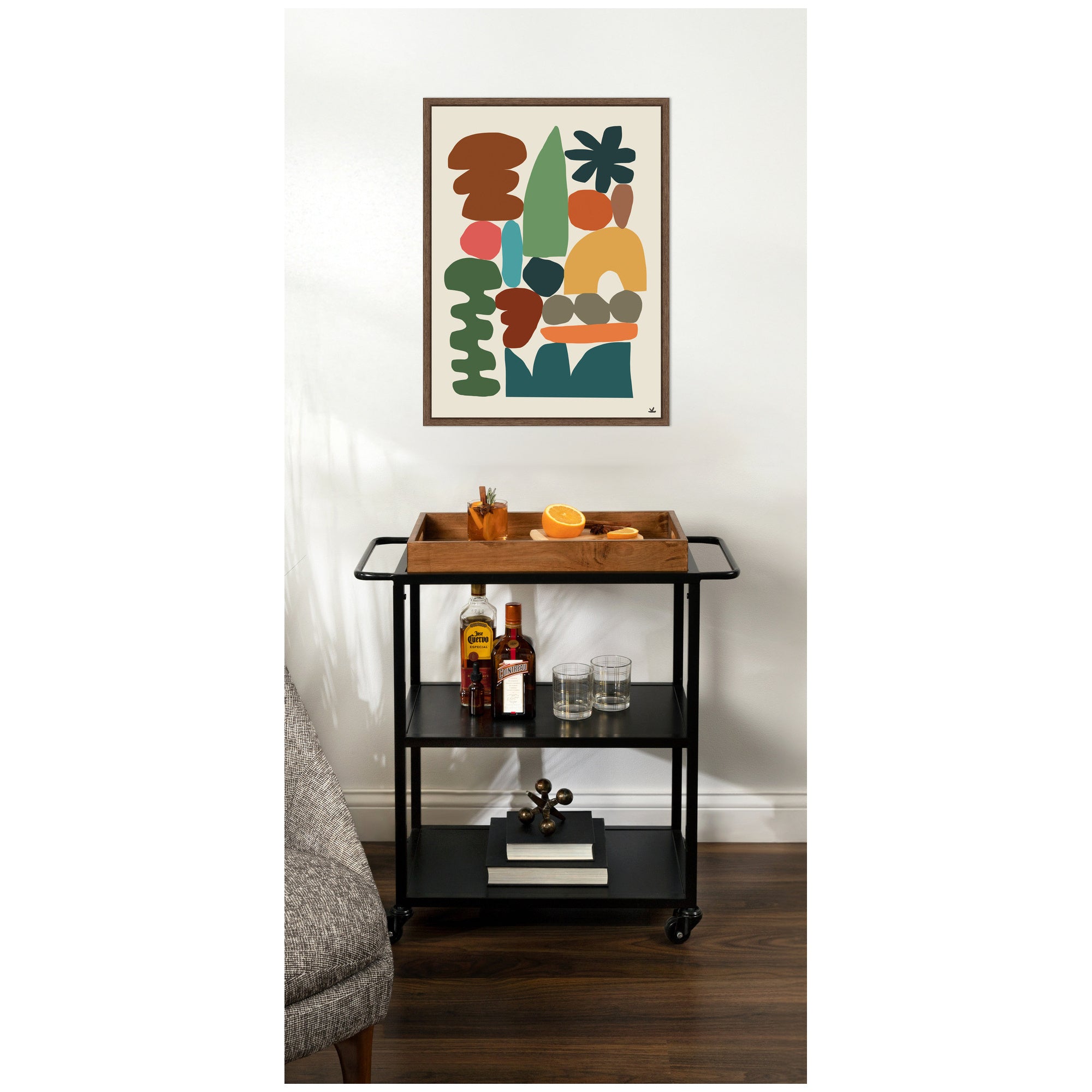 Night Chords 1 by Kelly Knaga Framed Canvas Wall Art Print