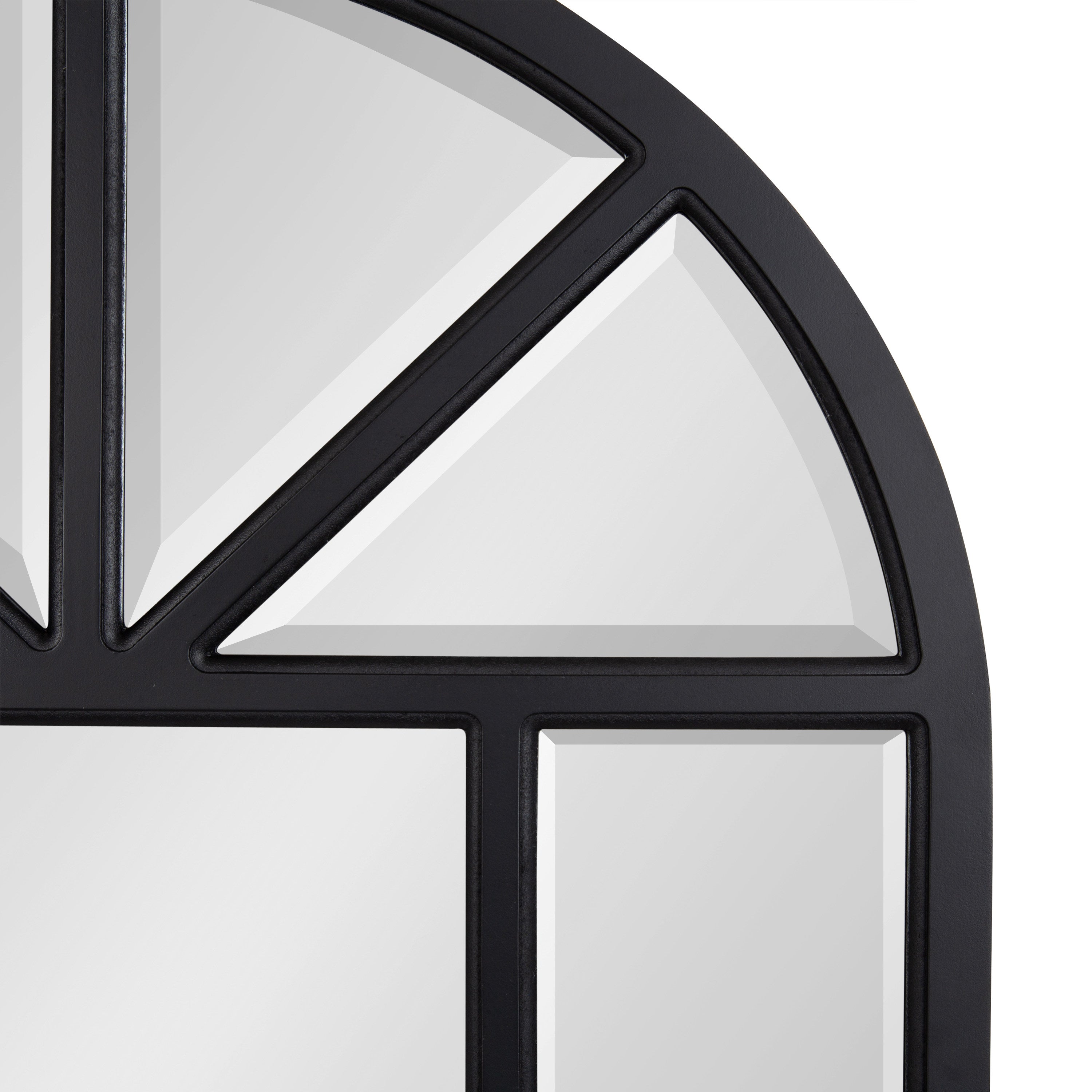 Windowpane Mirror Black 24x36 3