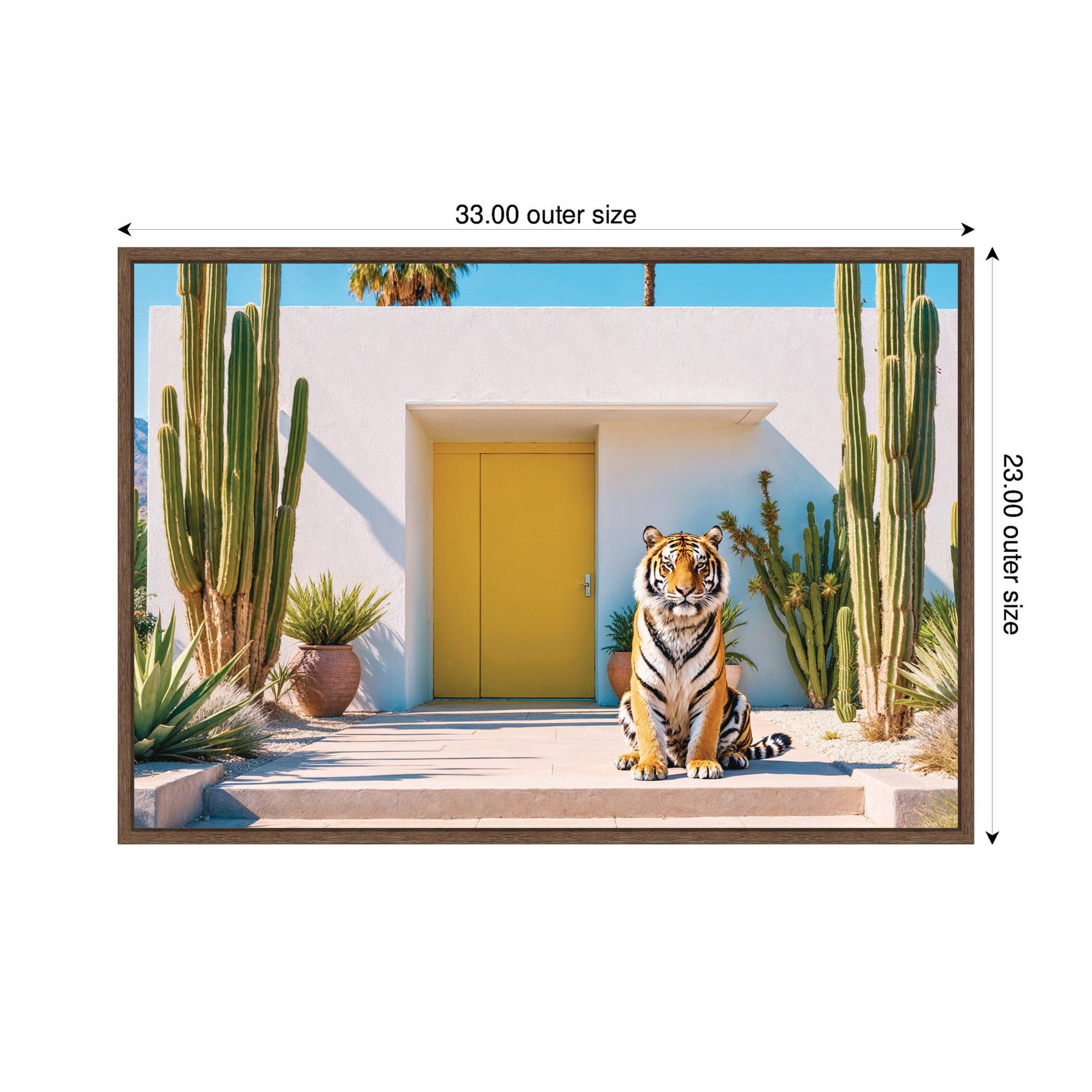 Framed Canvas Sylvie Walnut 33x23 2