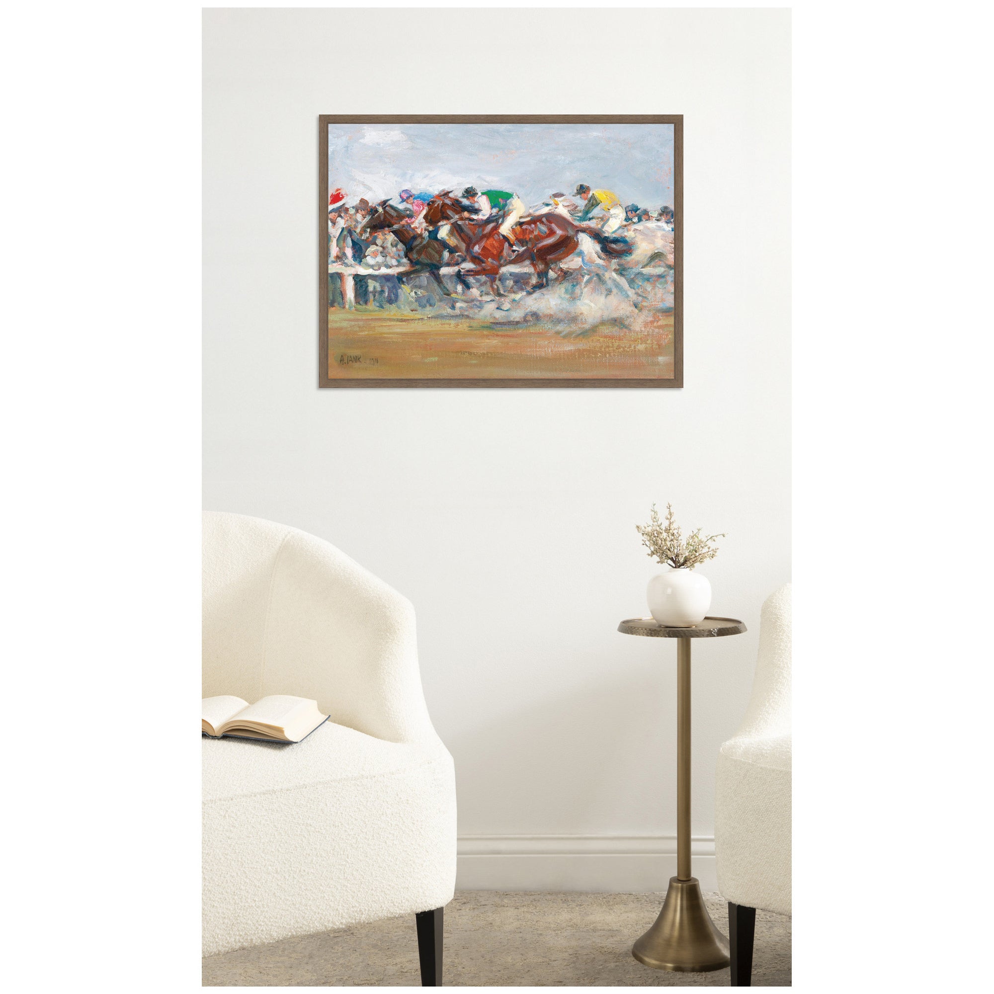 Framed Canvas 24 x 18 Sylvie Walnut 6
