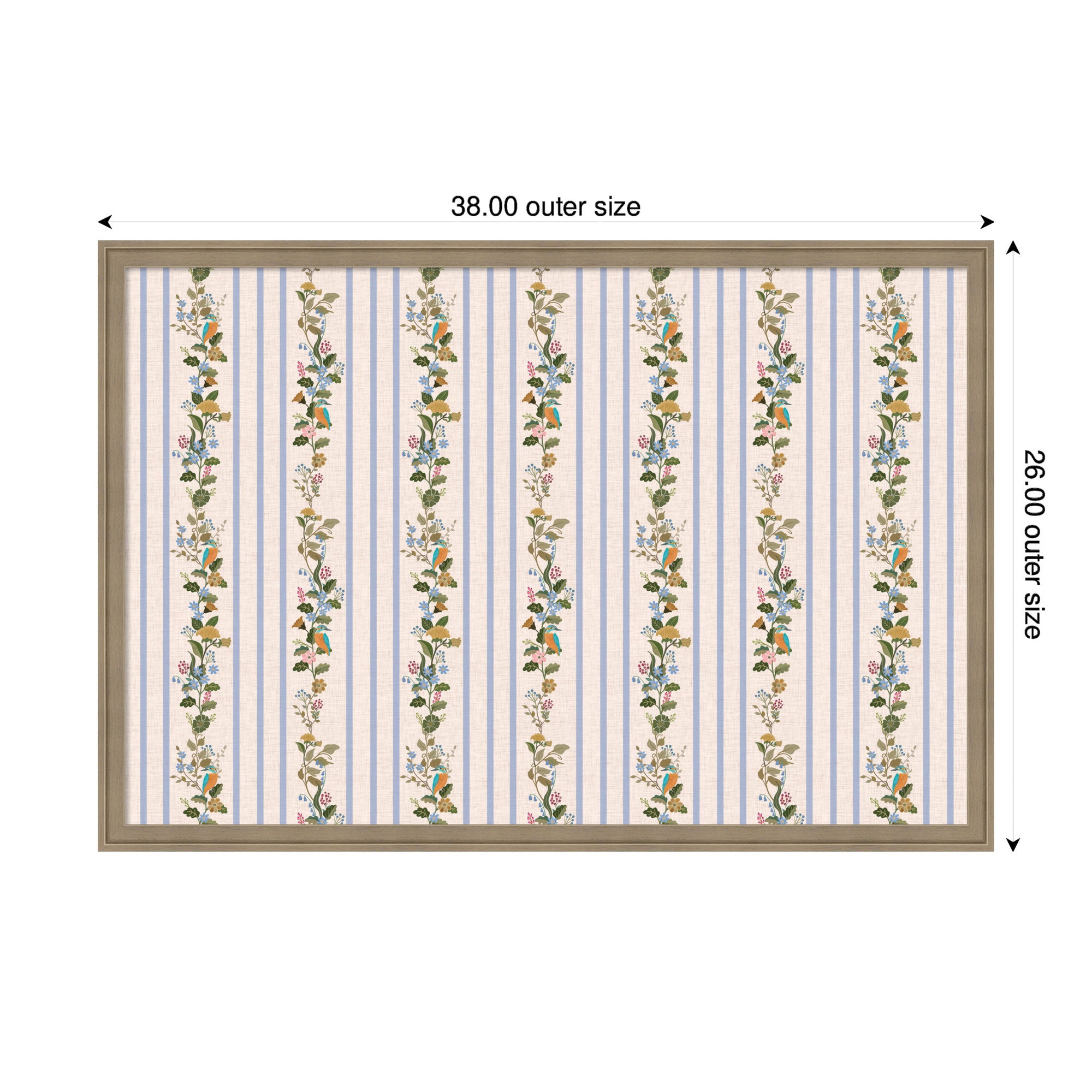 Pinboard 38x26 Florence Light Brown 2