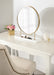 Tabletop Mirror White Gold 18x22 7