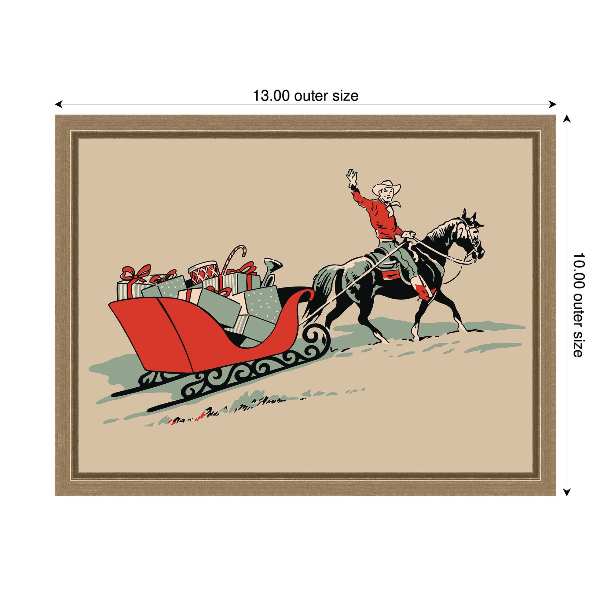 Framed Canvas Sylvie Dark Gold 13x10 2