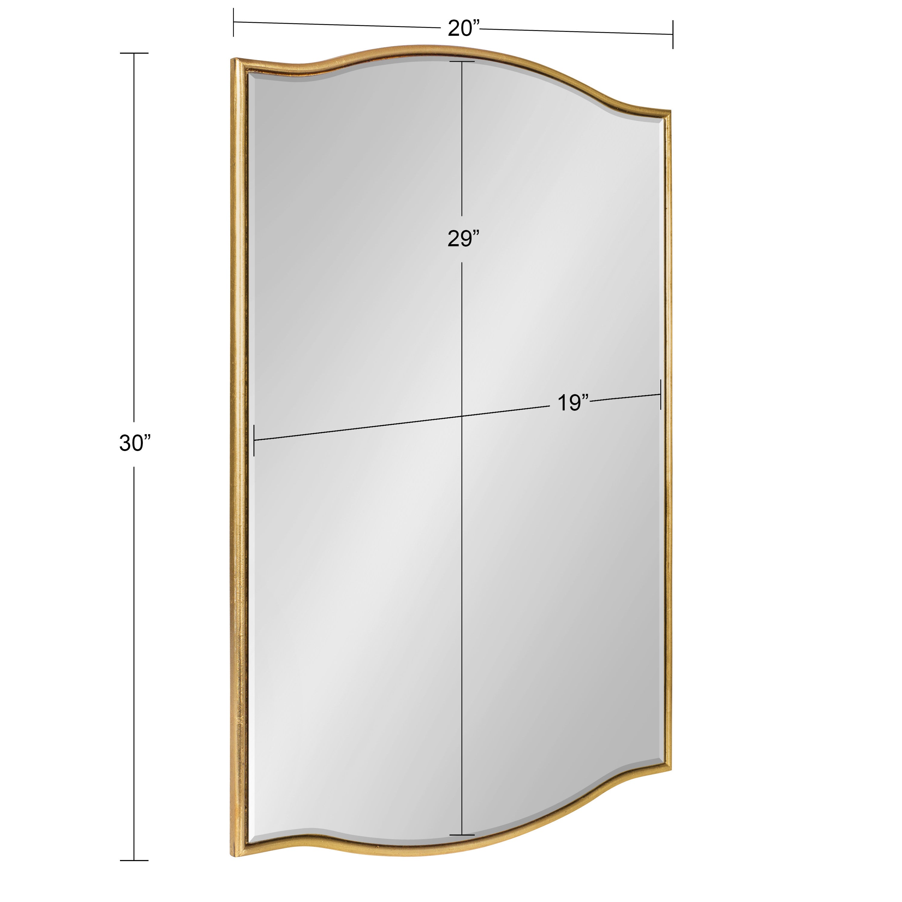 Scallop Mirror Gold 20x30 5