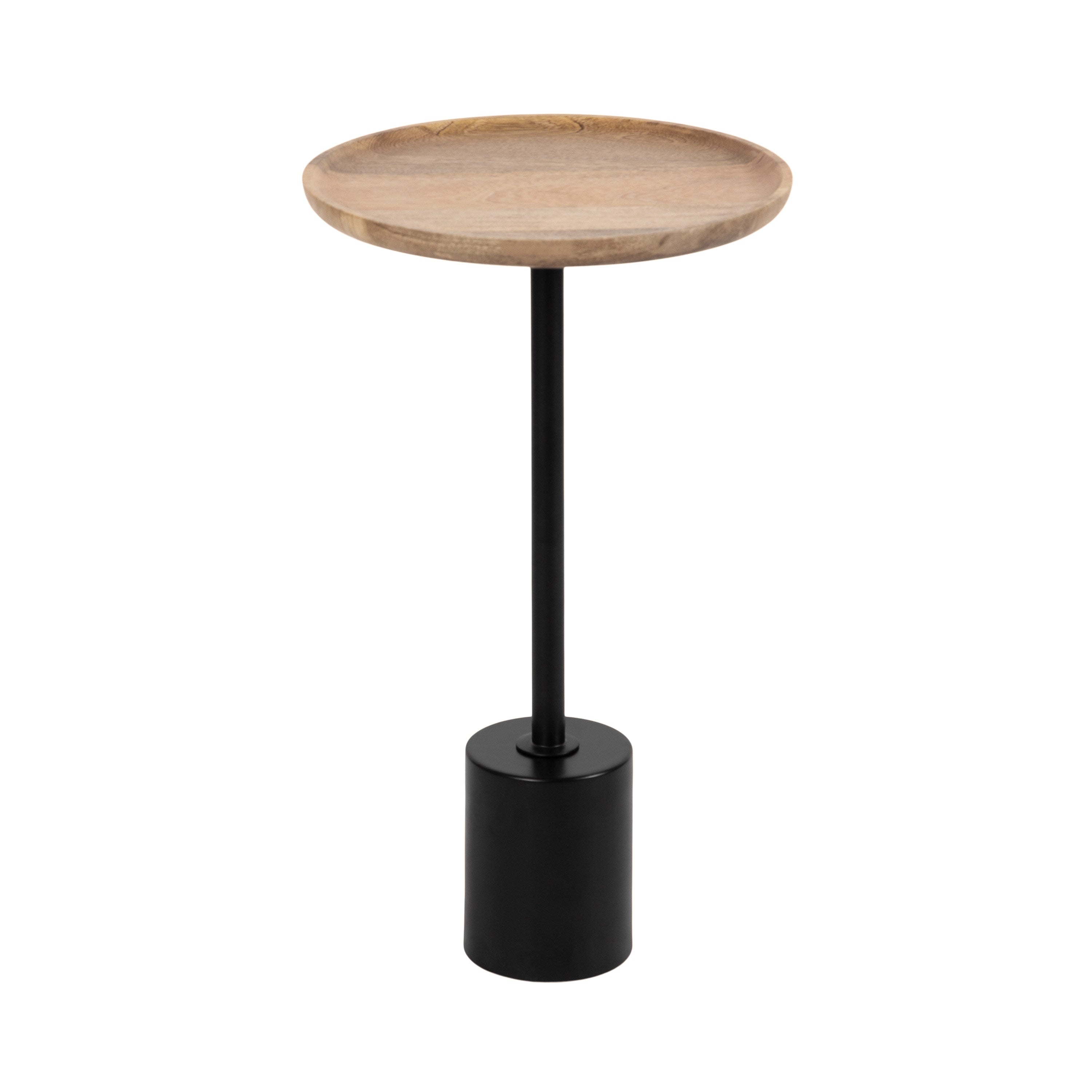 Side Table Natural Black 14x14x24 1