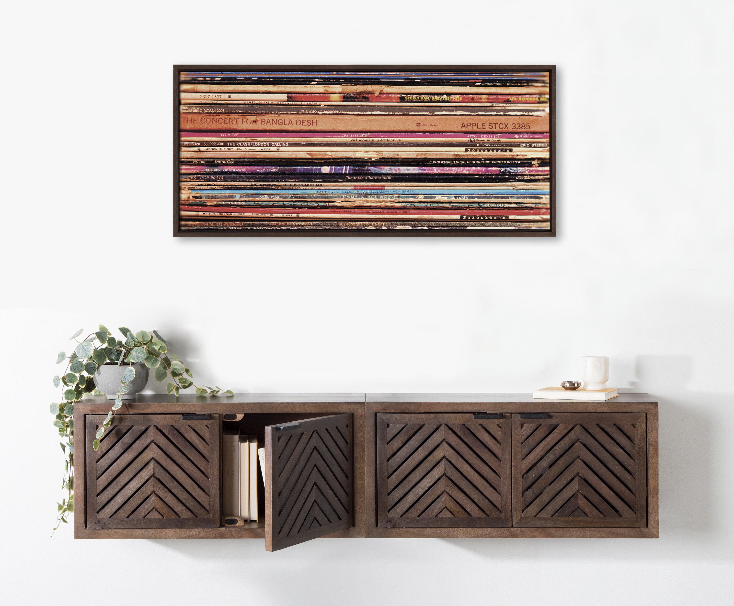 Framed Canvas Sylvie Walnut 18x40 5