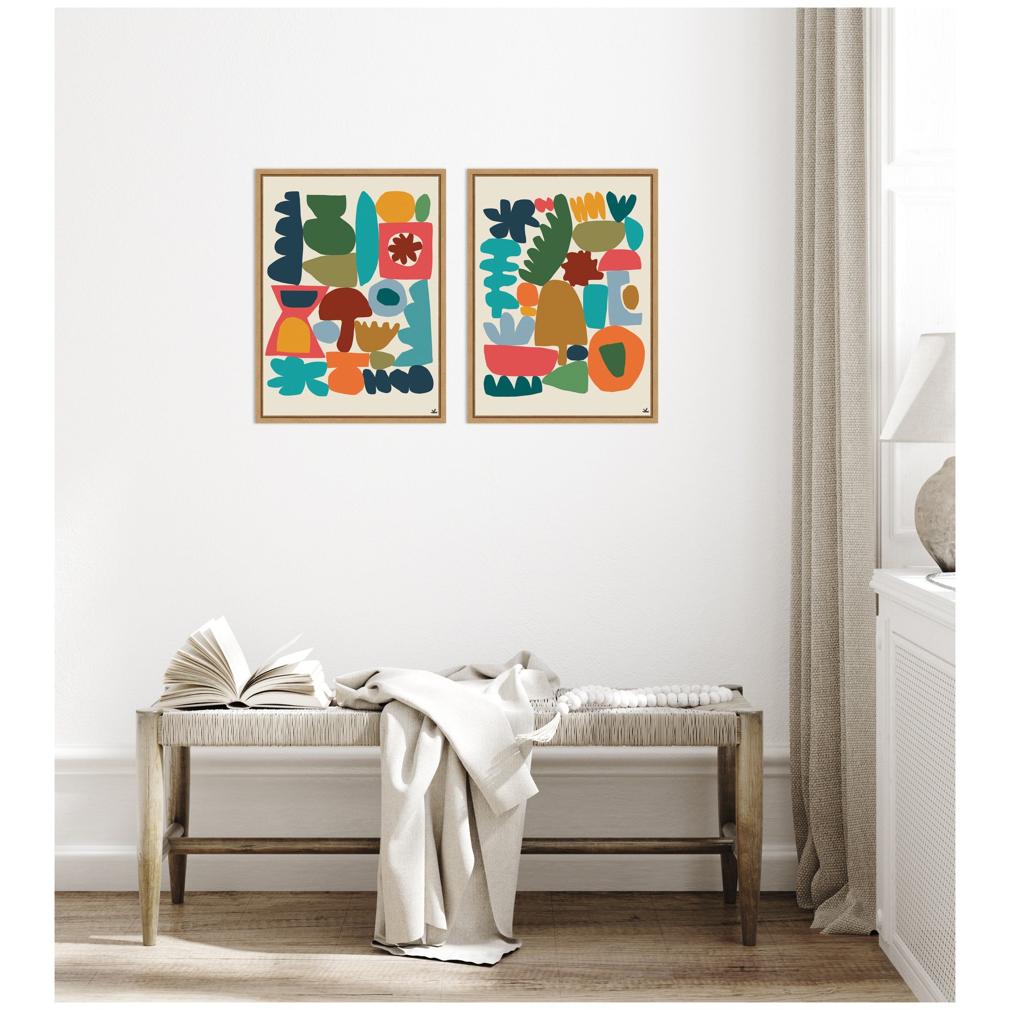 Garden Songs PT 1 & 2 2 Piece Framed Canvas Wall Art Set by Kelly Knaga
