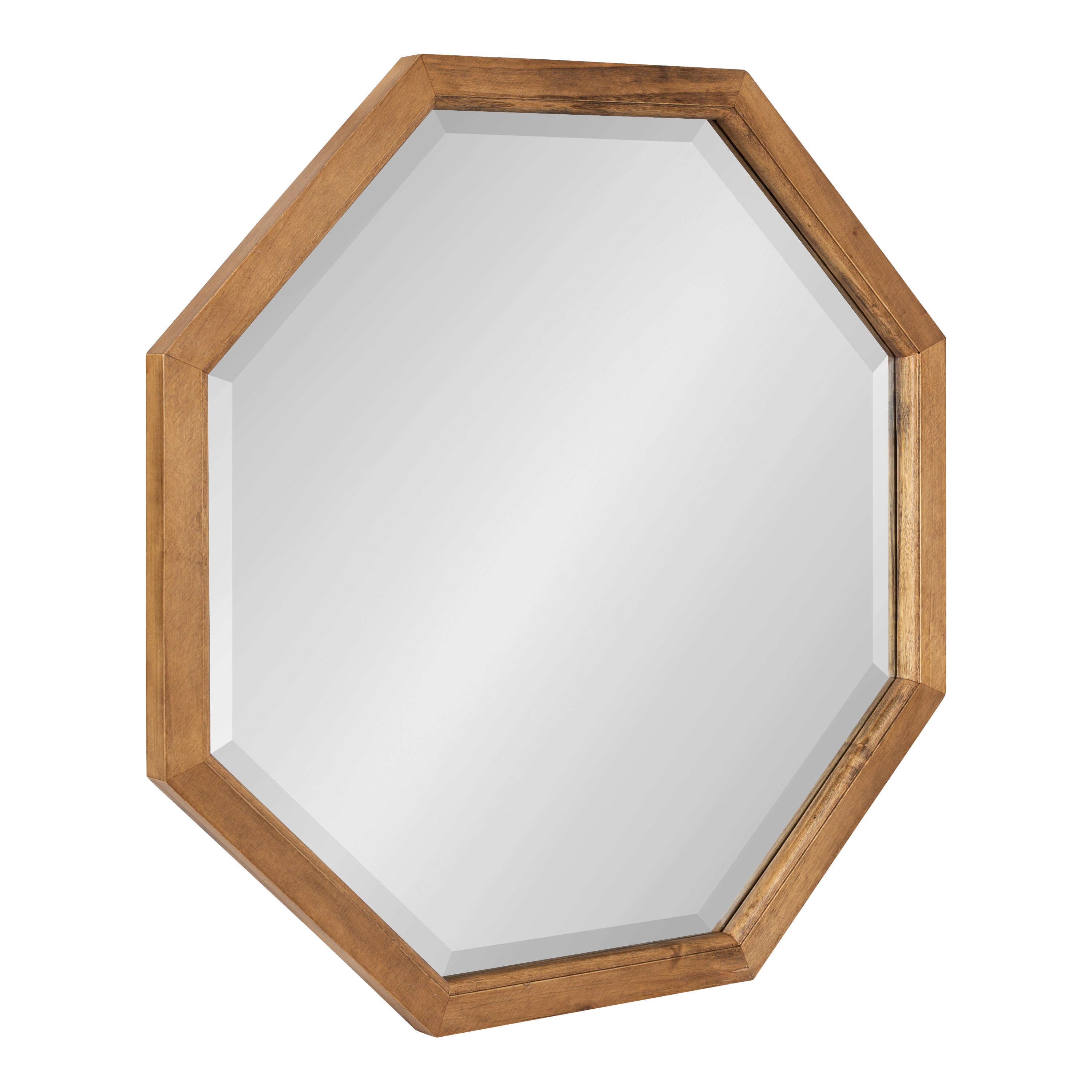 Octagon Mirror Rustic Brown 24x24 1