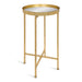 Tea Table Gold Mirror 14x14x26 1