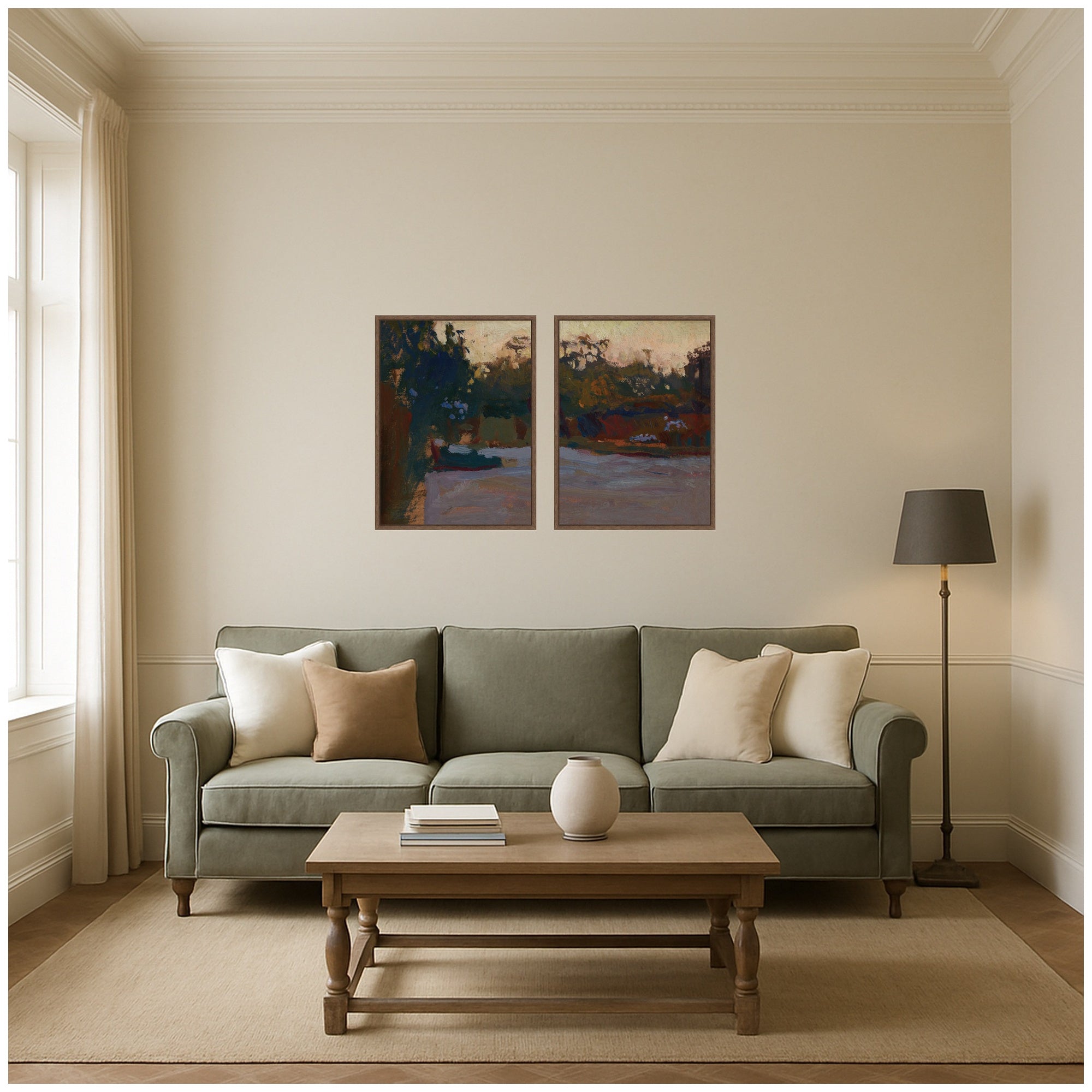 Art Set 2 Piece Set 18x24 Sylvie Walnut 6