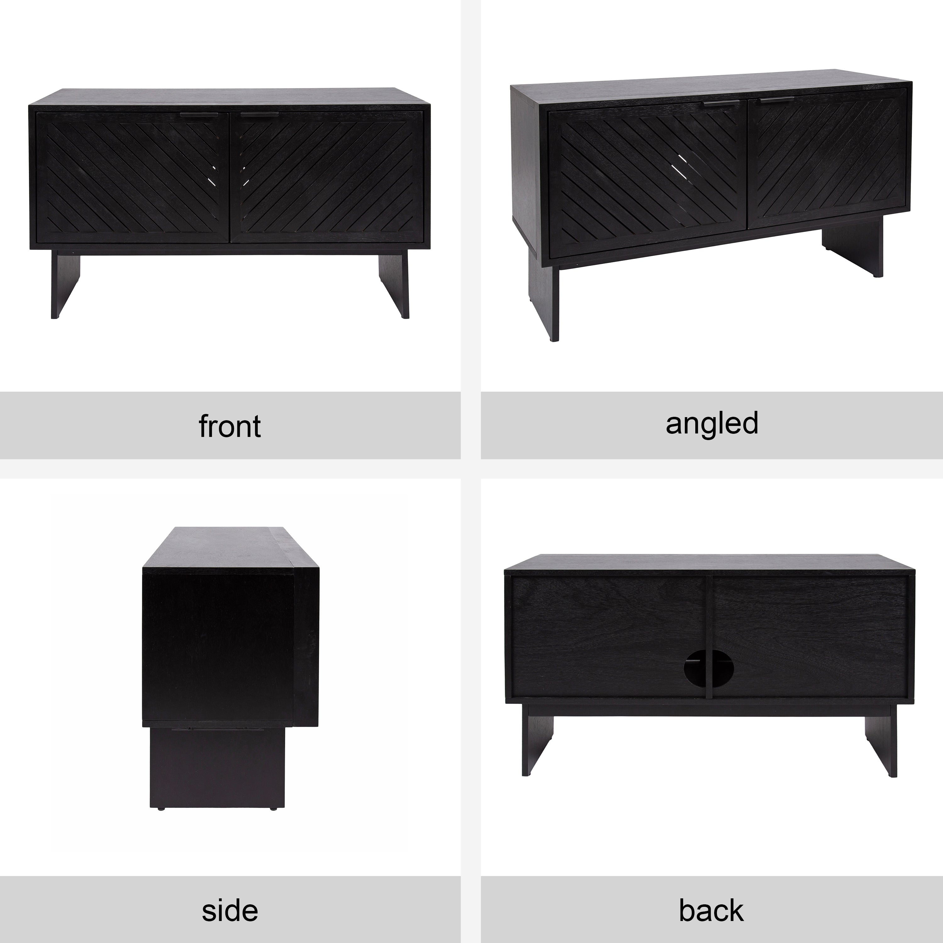 TV Stand Black 38x15x22 4