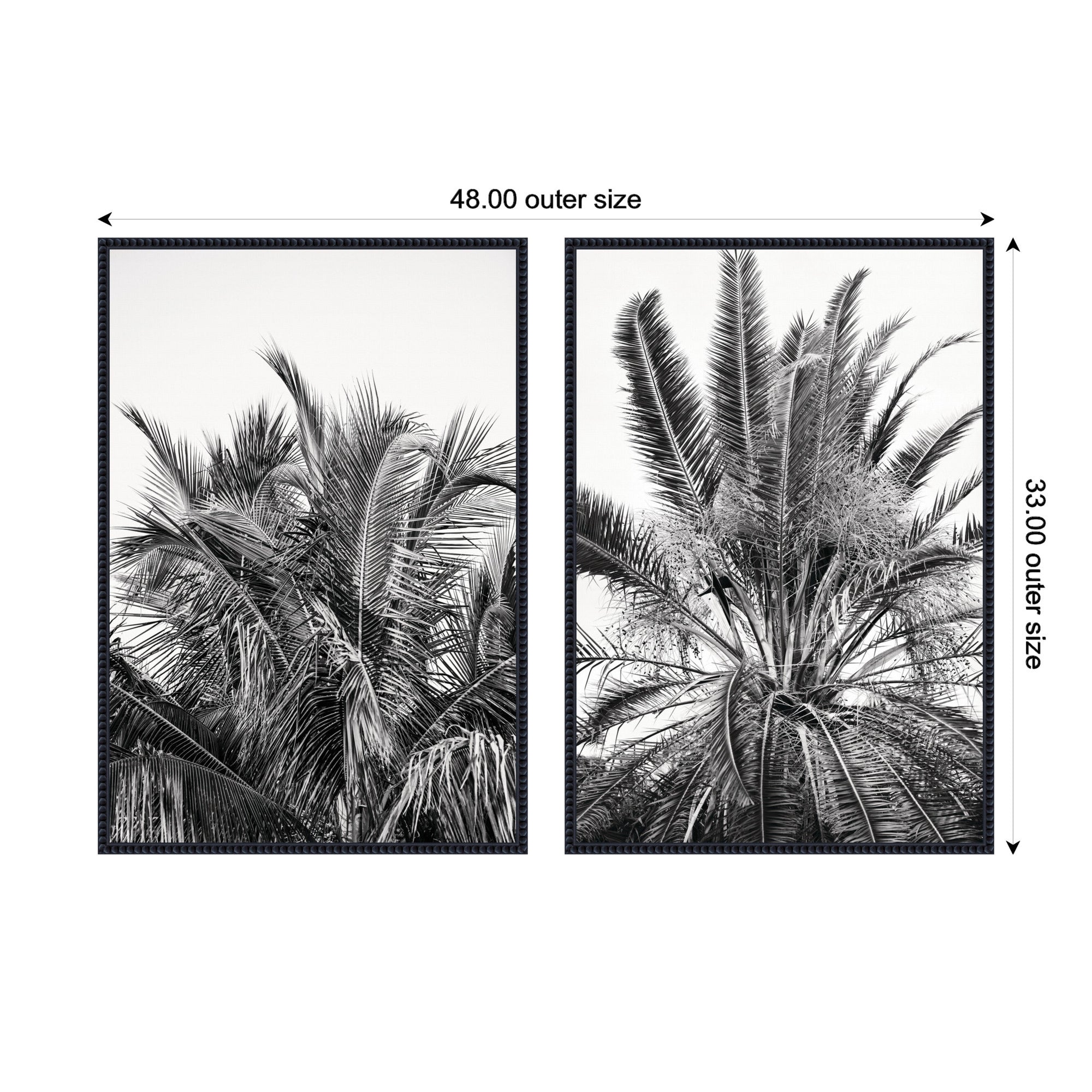 Palms No. 13 & No.15 2 Piece Framed Canvas Wall Art Set by Alicia Bock