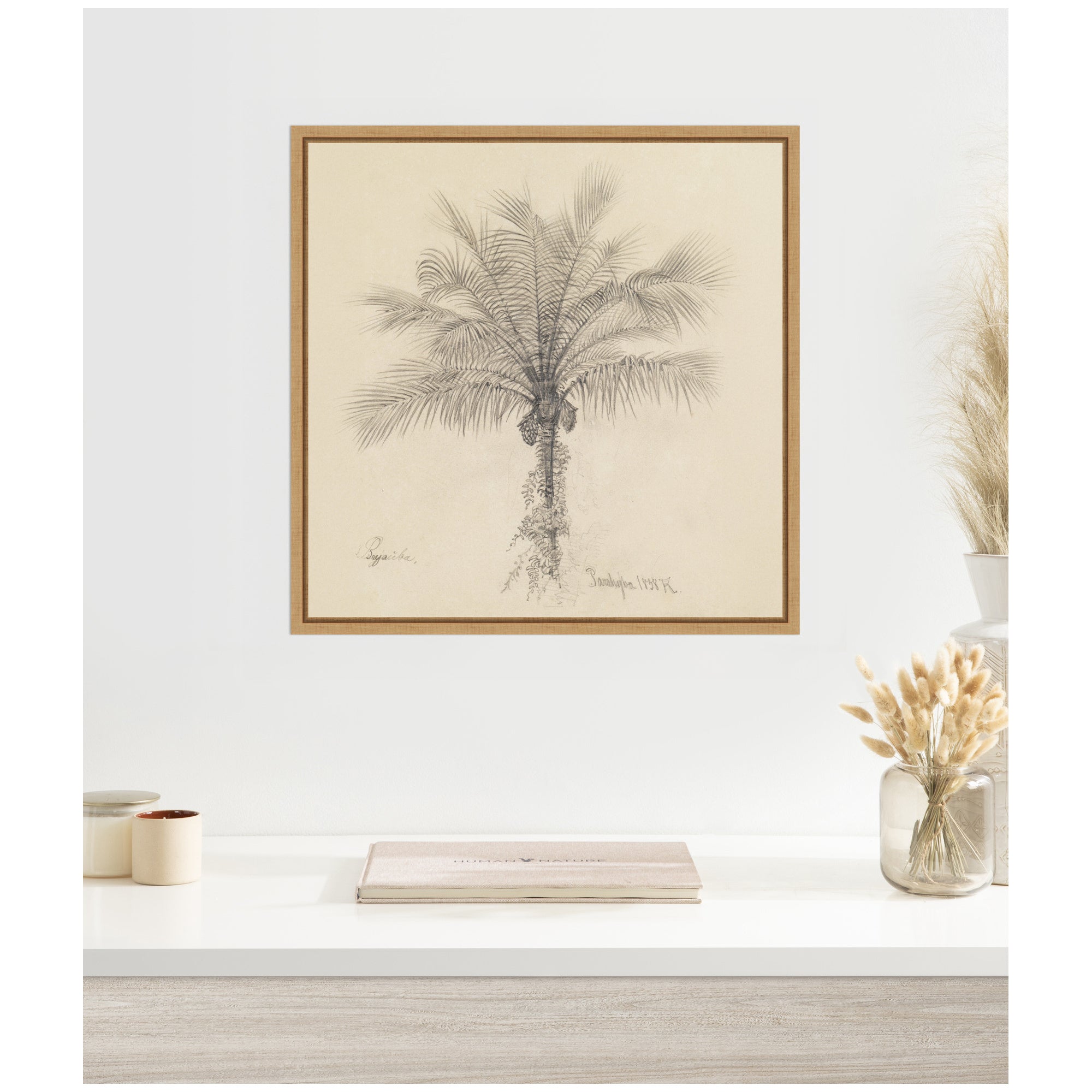 Framed Canvas 22x22 Sylvie Natural 6